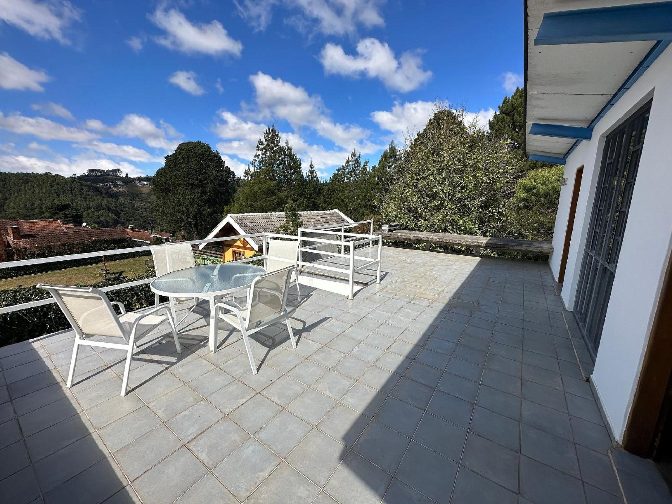 Architect house with view, garden and fireplace
