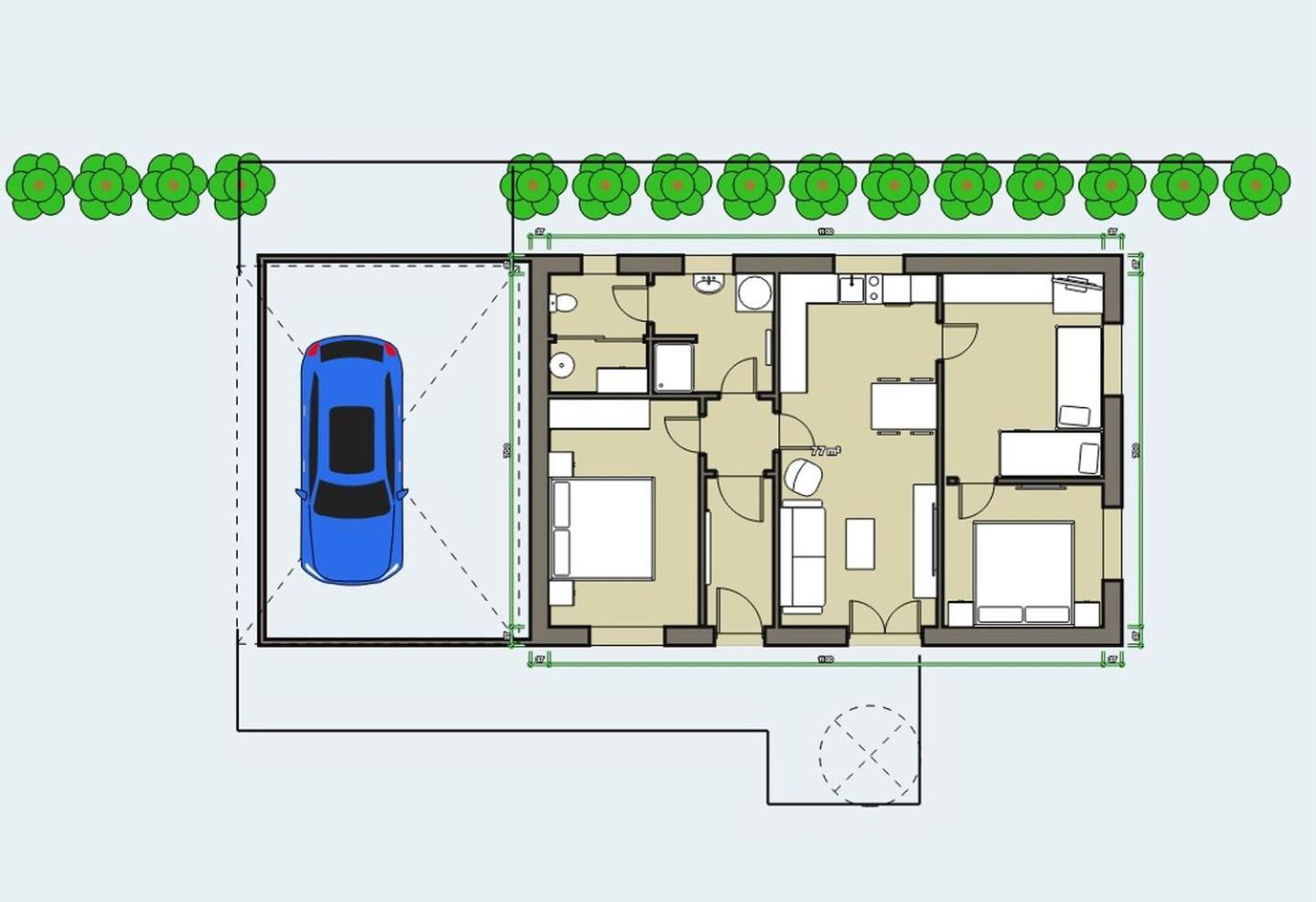 Apartman pod lipou - samostatny objekt - carport