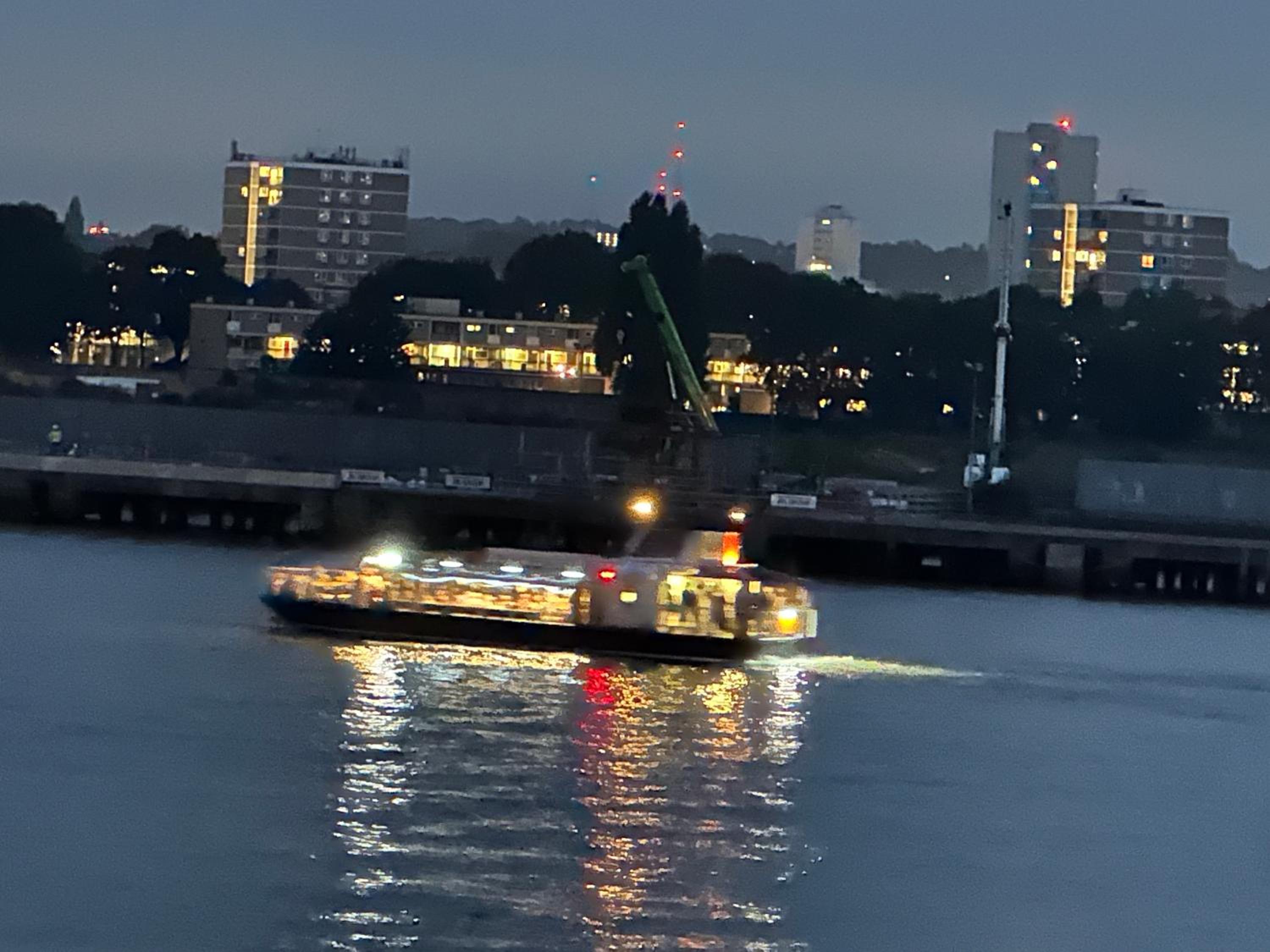 River views from Canary Wharf