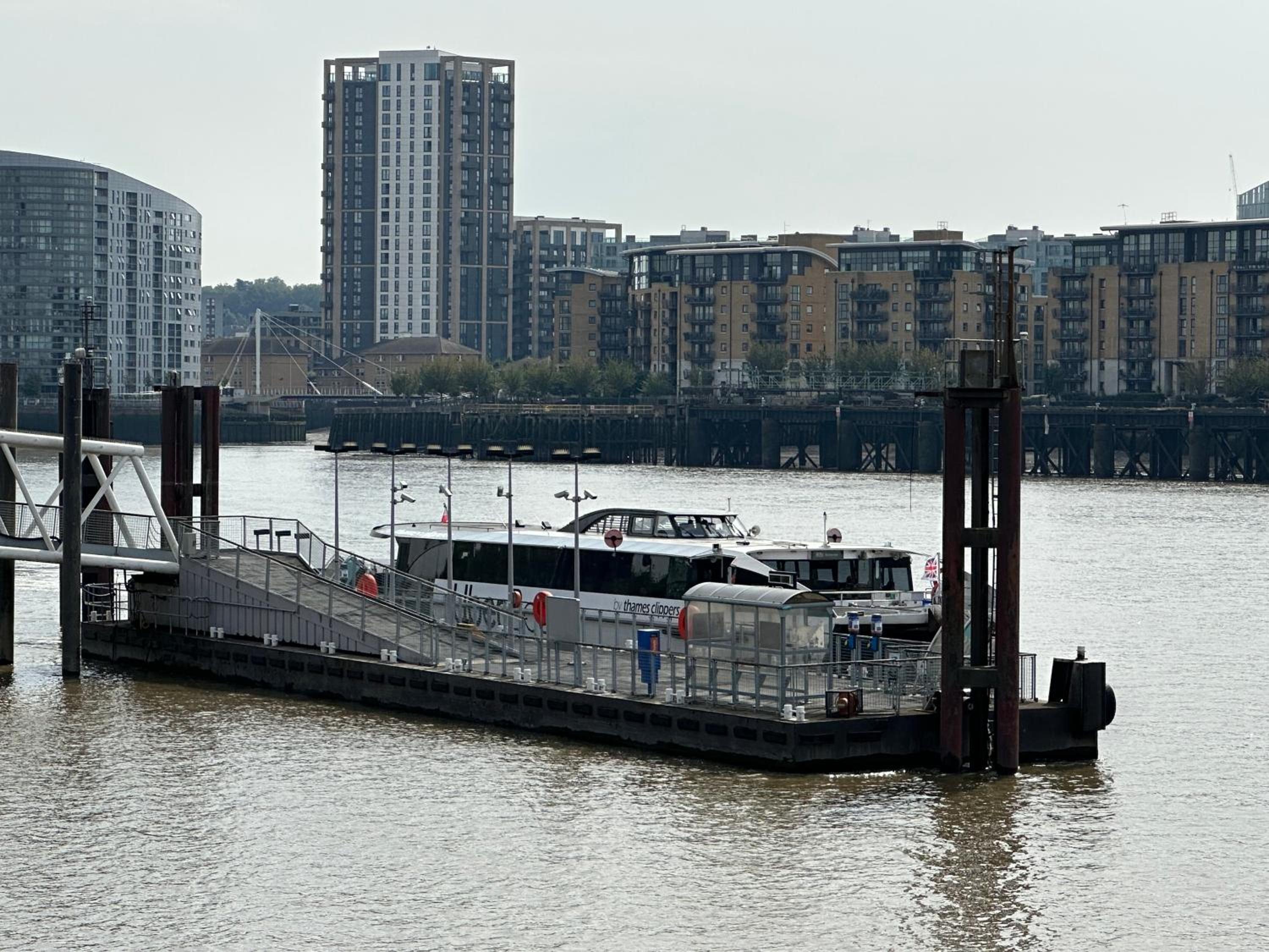 River views from Canary Wharf