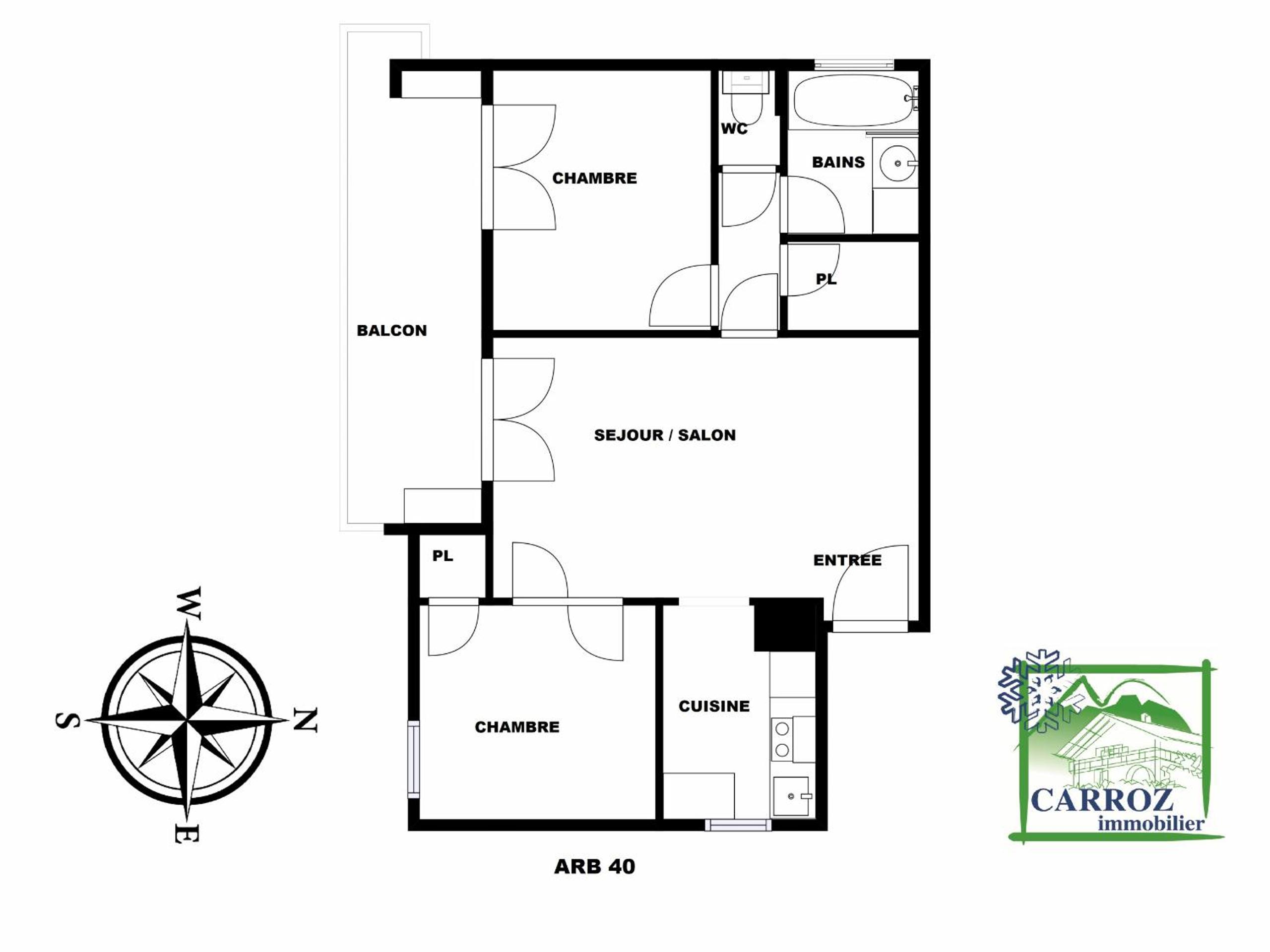 Appartement 5/6 Pers centre Carroz (ARB 40) photo 2