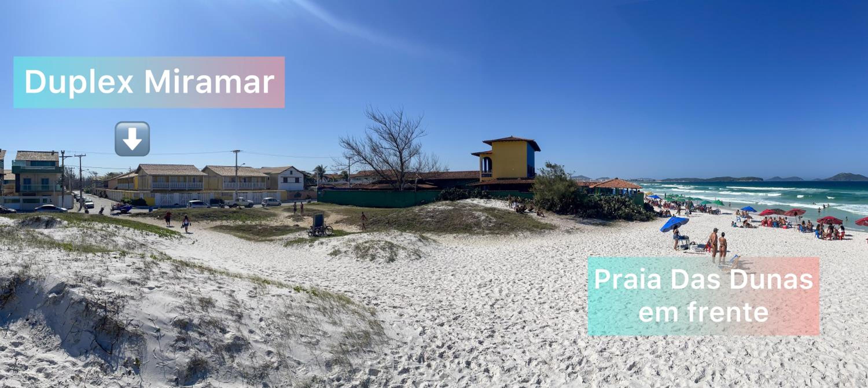 Duplex Miramar Praia das Dunas - Pé na Areia - Ar Condicionado