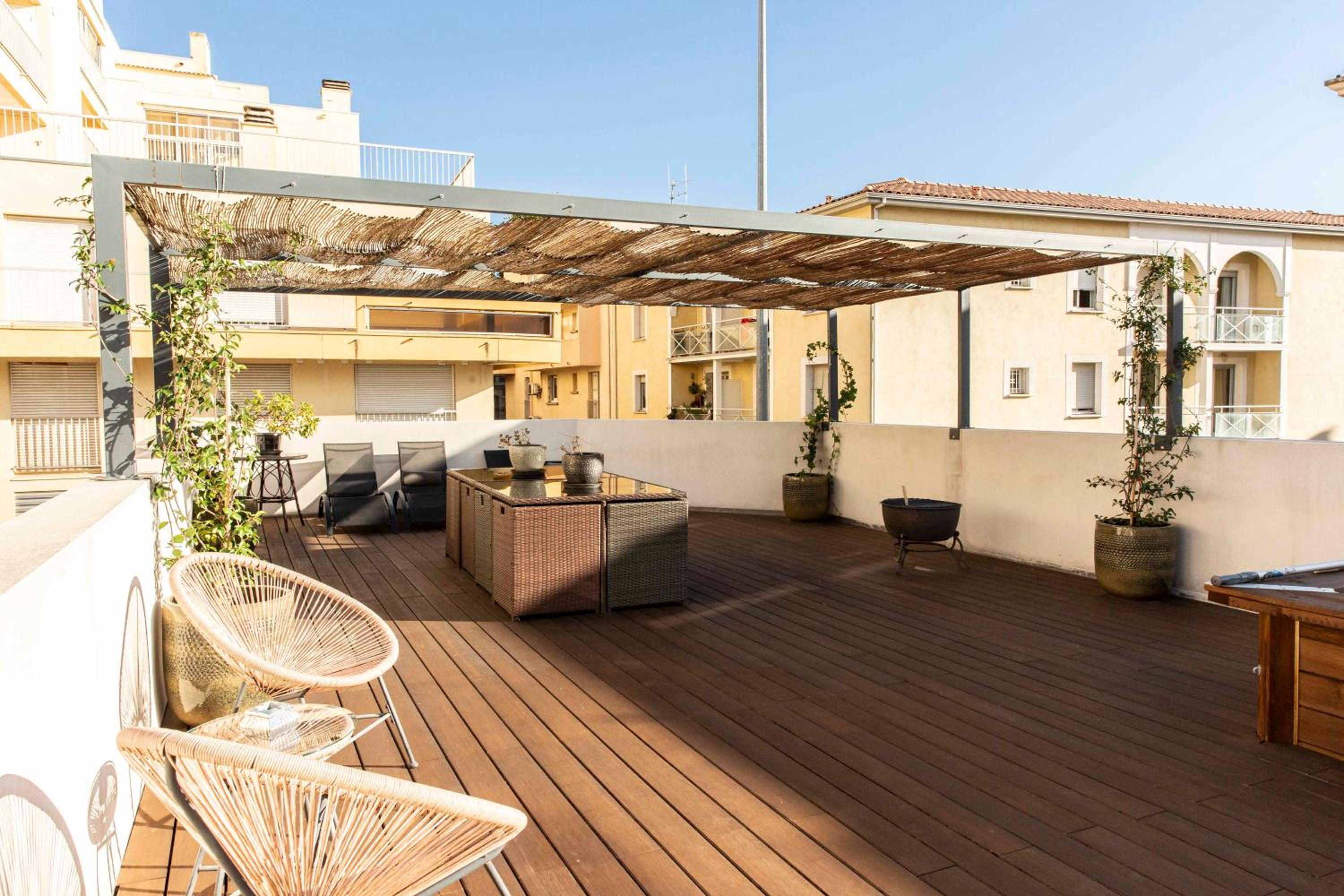 outdoor BBQ area