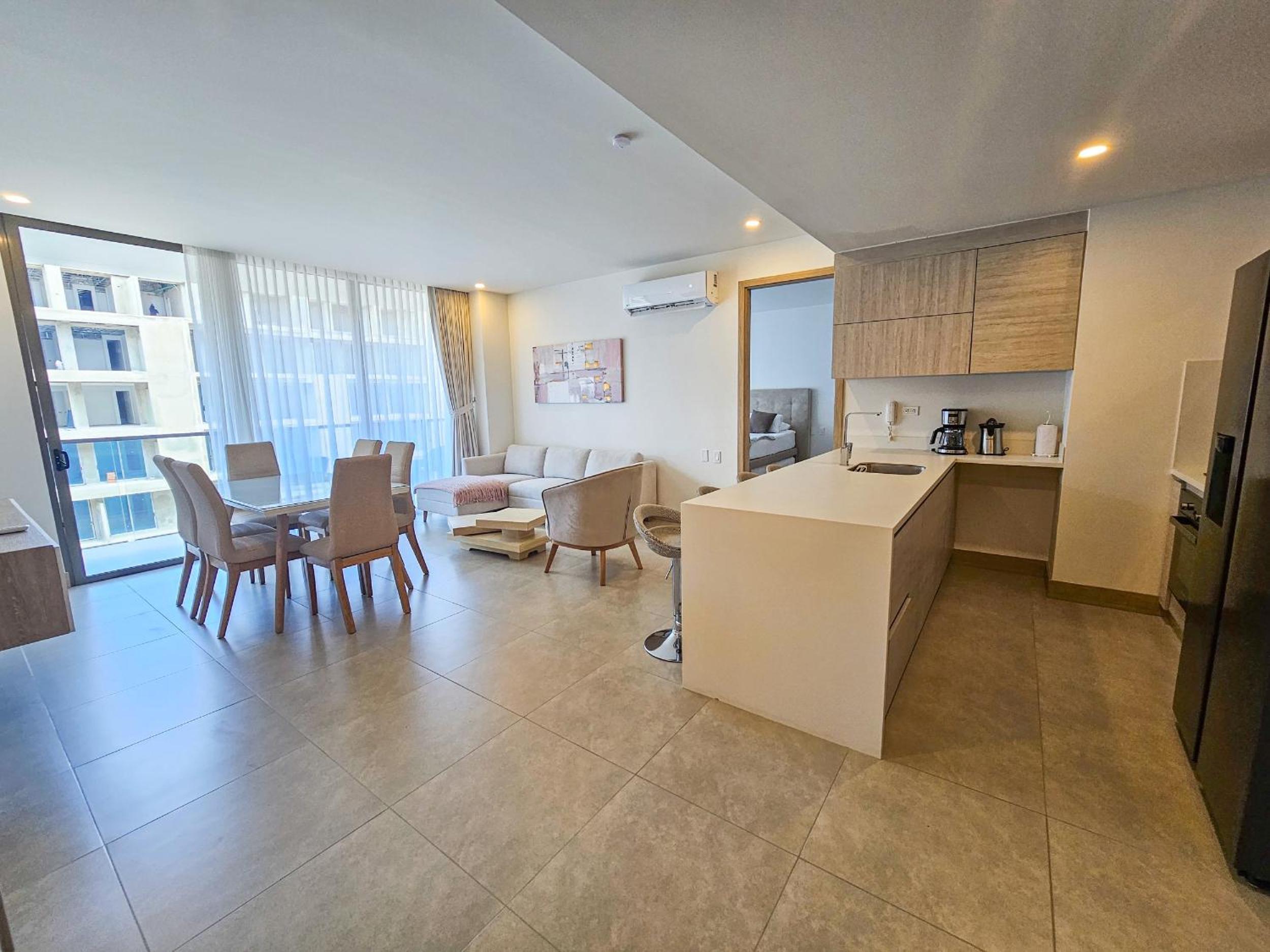 Apartamento 2 habitaciones en Condominio frente al mar en Cartagena.