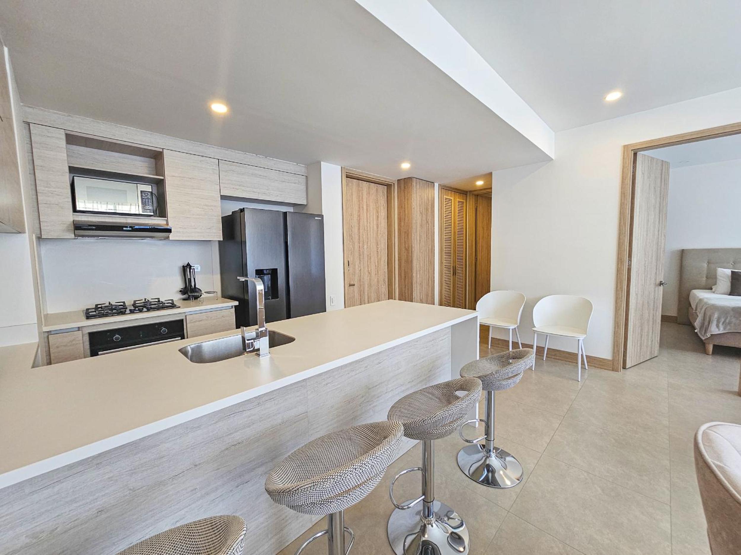 Apartamento 2 habitaciones en Condominio frente al mar en Cartagena.