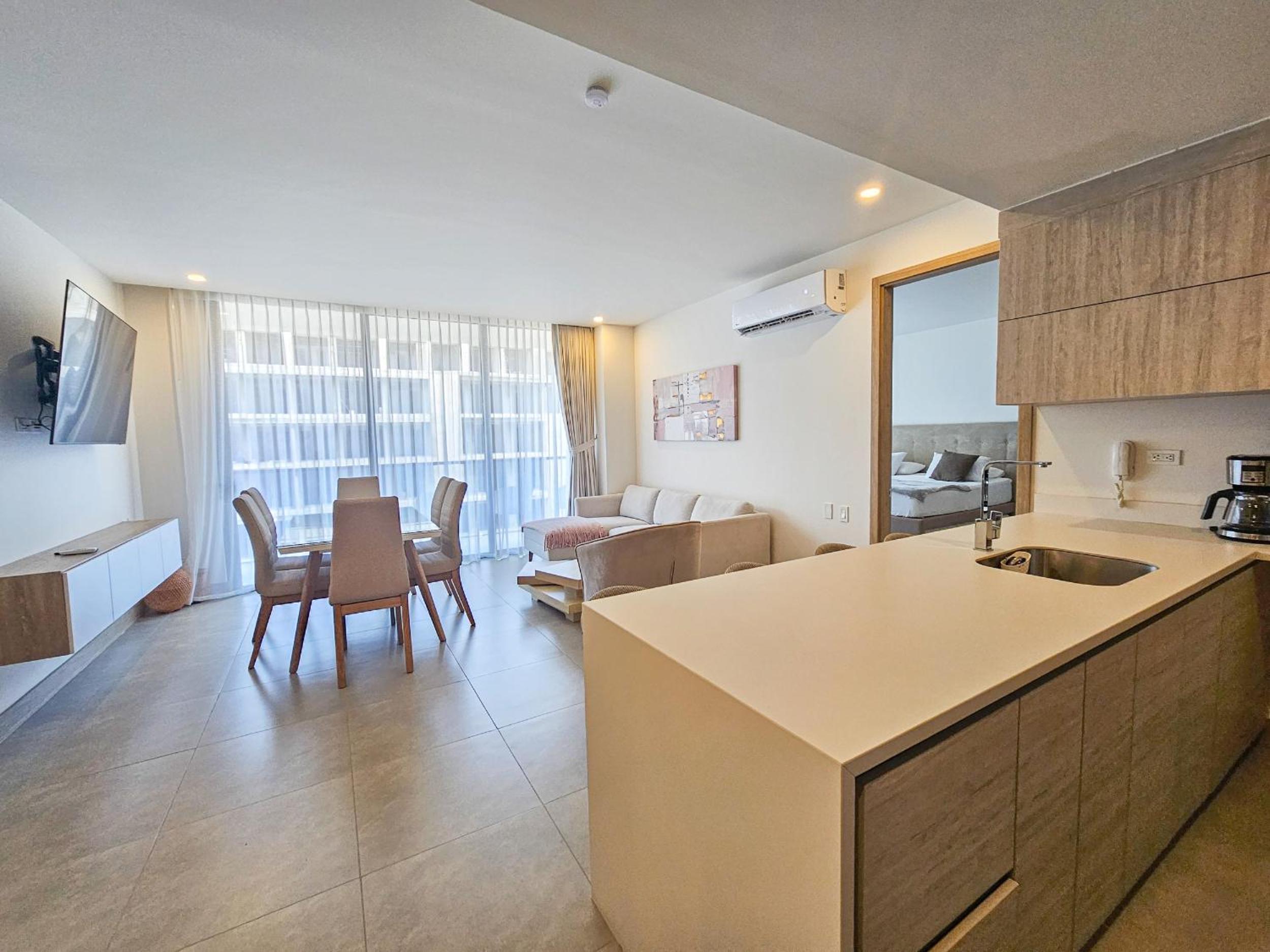 Apartamento 2 habitaciones en Condominio frente al mar en Cartagena.