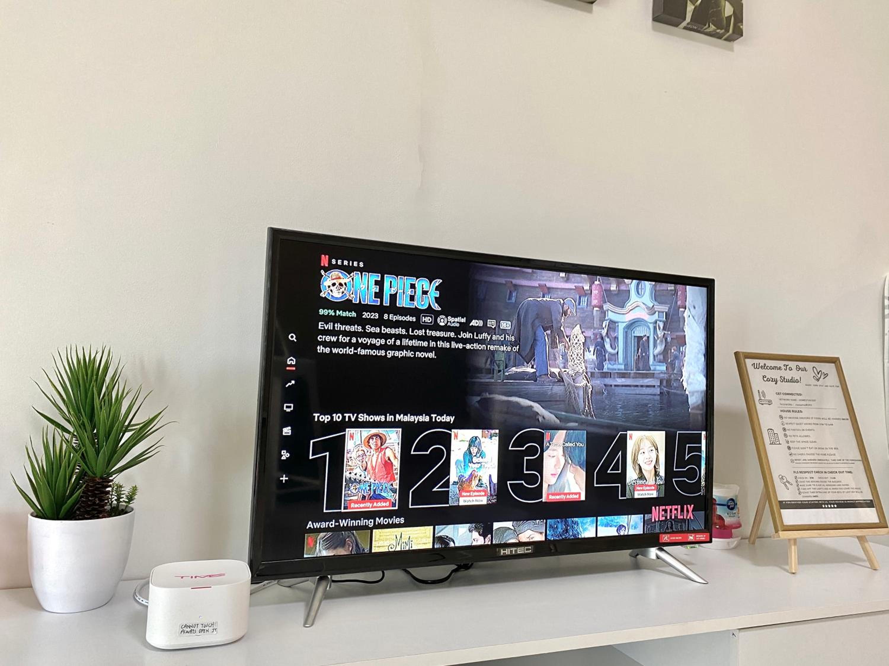 1-2pax CozyStudio,Central Park Jb townCIQ, Free Netflix,Wi-Fi,Youtube
