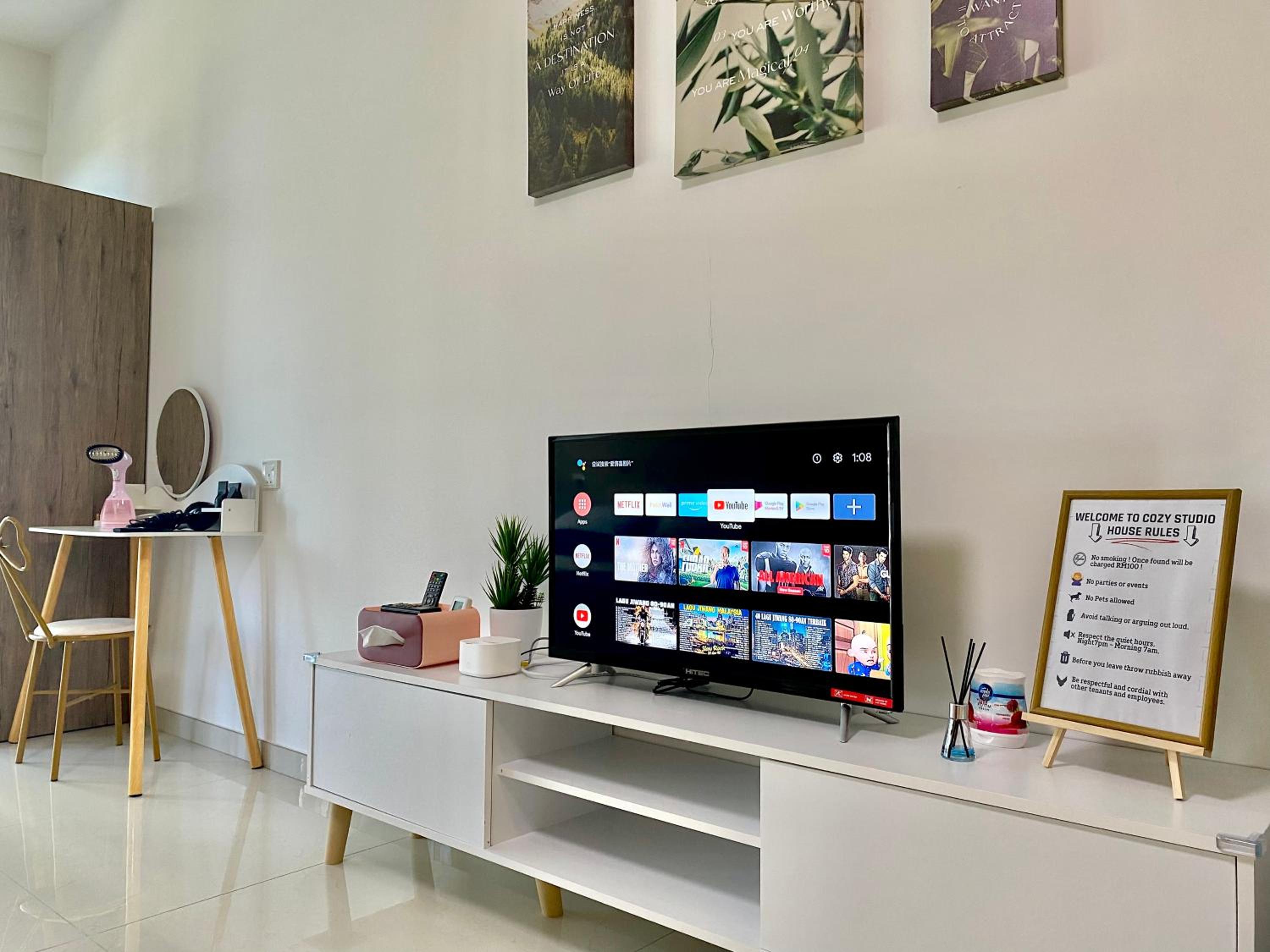 1-2pax CozyStudio,Central Park Jb townCIQ, Free Netflix,Wi-Fi,Youtube