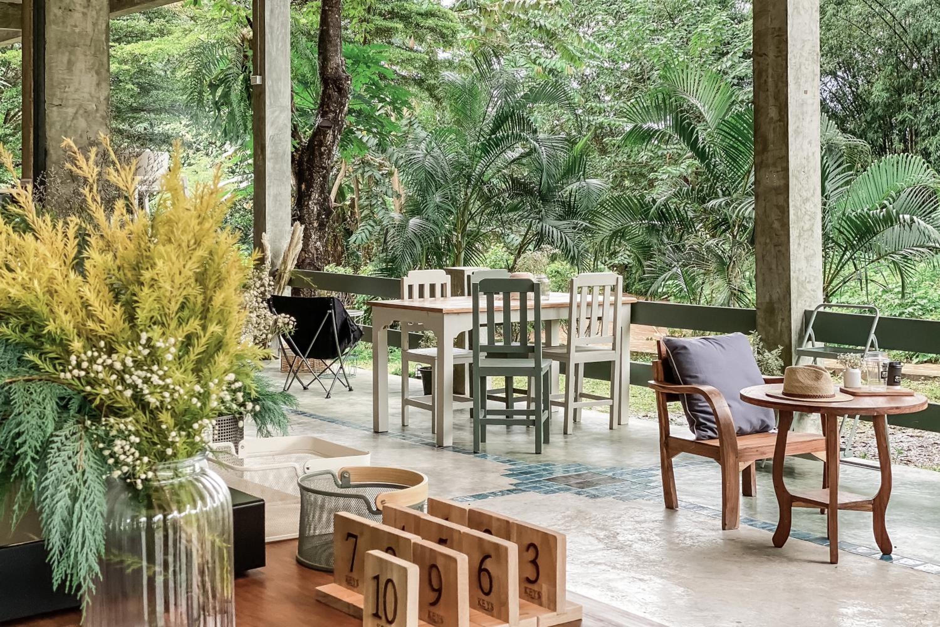 outdoor BBQ area