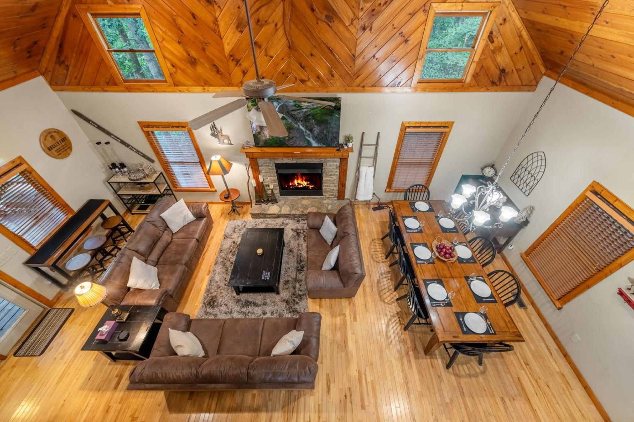 DeerWoodsLodge DOT com-Ellijay Coosawattee River-Sleeps 16-ARCADE-Hot Tub-Fire Pit-Winery's view 5
