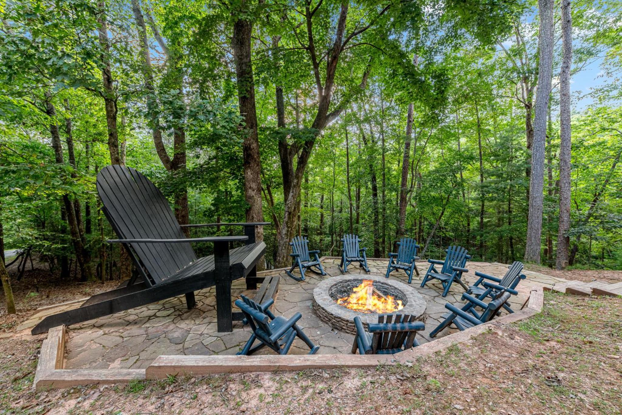 DeerWoodsLodge DOT com-Ellijay Coosawattee River-Sleeps 16-ARCADE-Hot Tub-Fire Pit-Winery's view 2