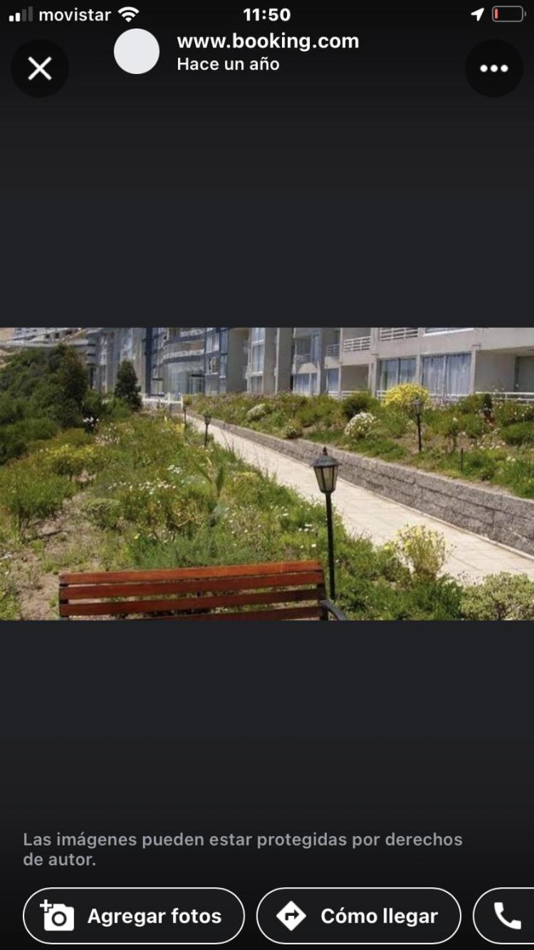 Studio luminoso, acogedor, maravillosa vista al mar primera línea la mejor ubicación de Reñaca y playas