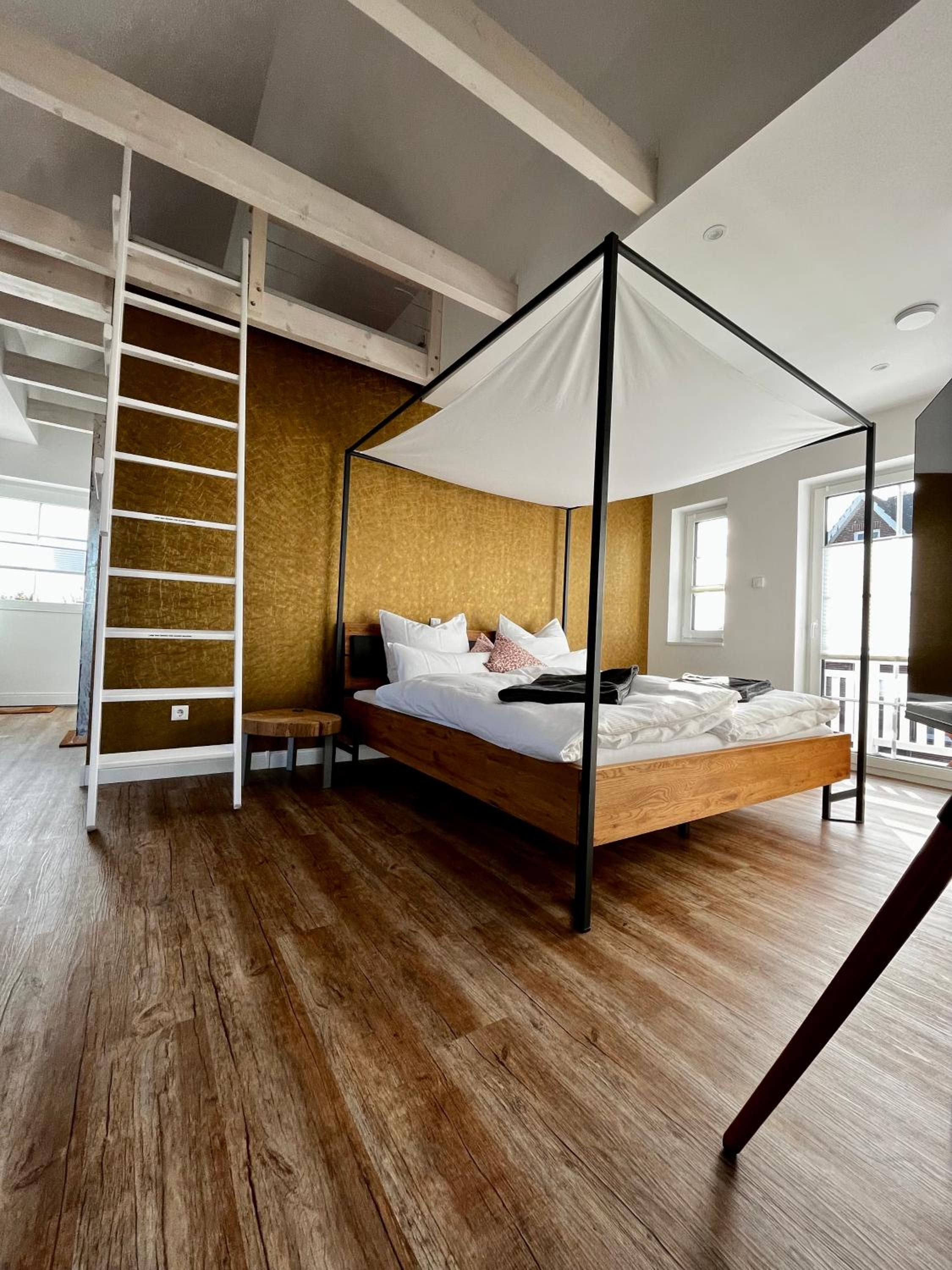 Muggelhuus das Loft mit Elbdeichblick im Alten Land und mit Wallbox