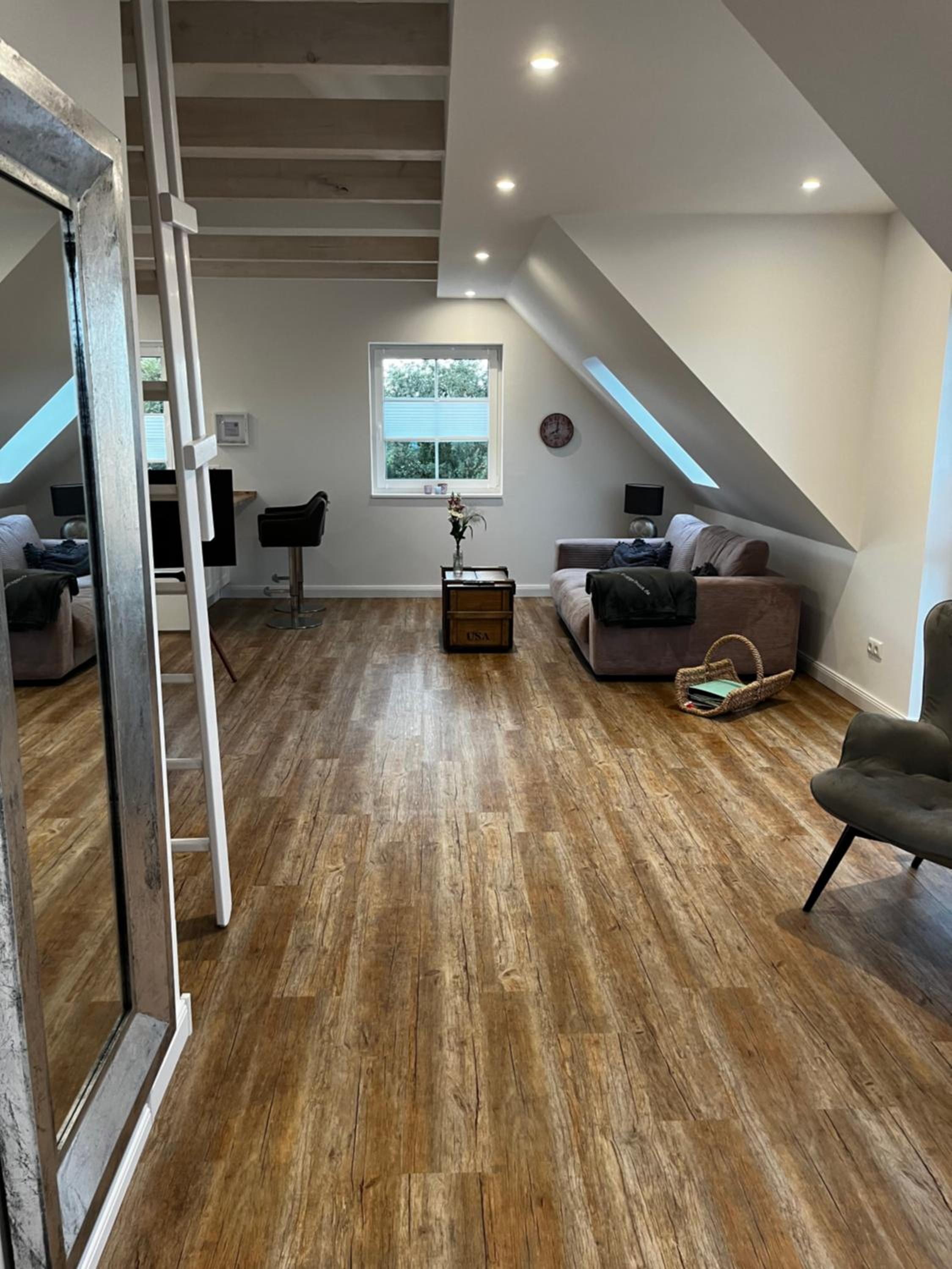 Muggelhuus das Loft mit Elbdeichblick im Alten Land und mit Wallbox