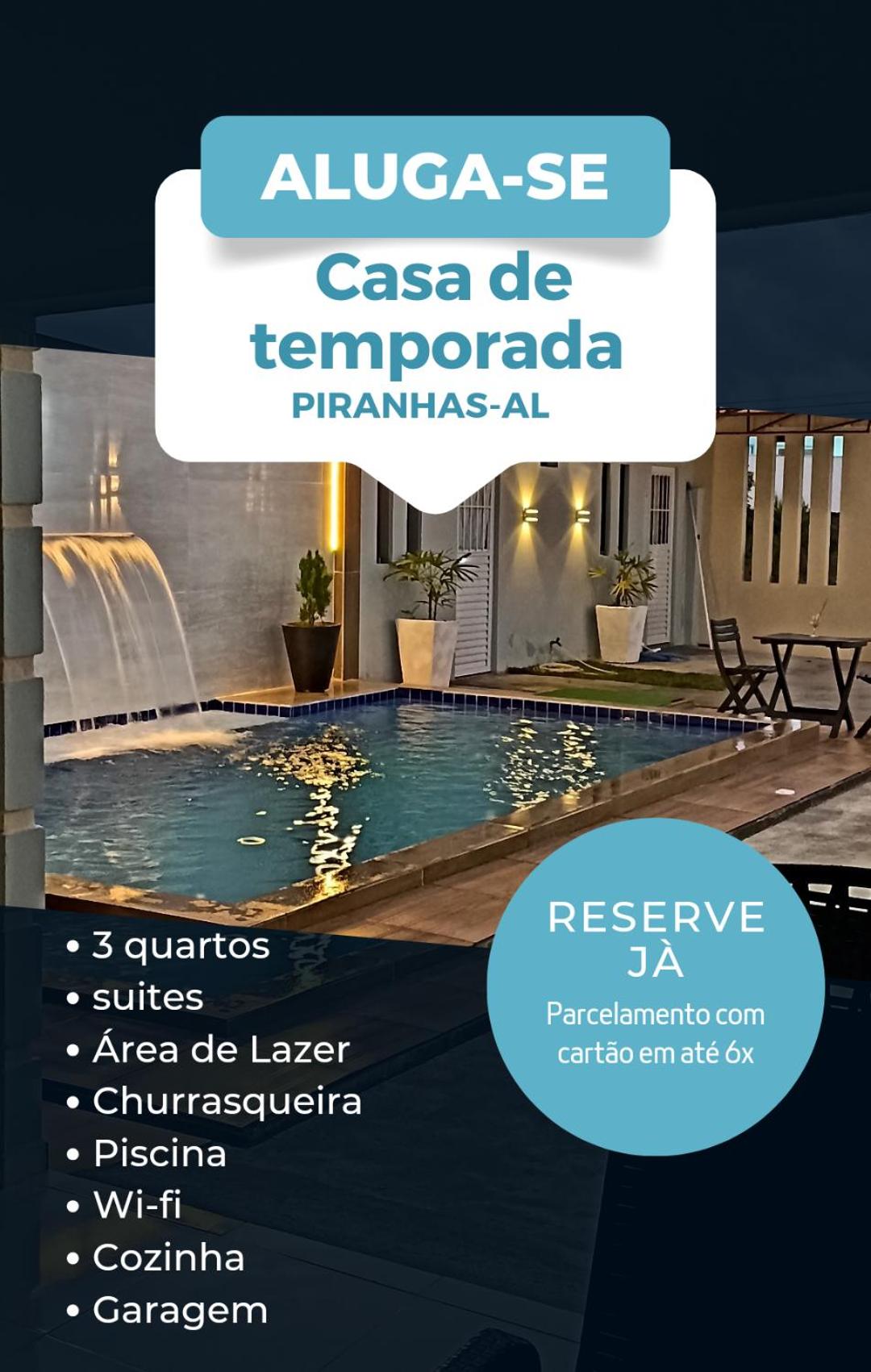 Casa com 5 quartos e piscina em Piranhas-Alagoas