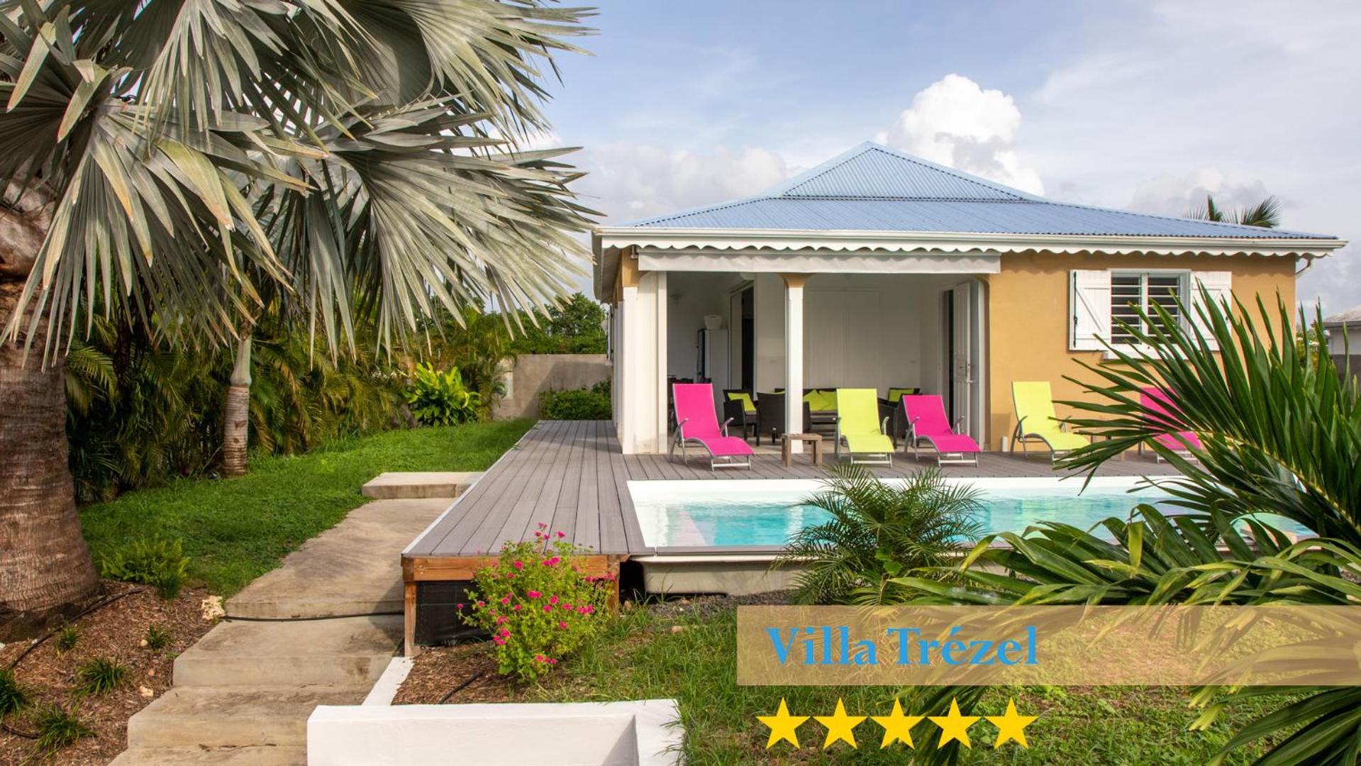 Villa Trézel St-François, 3 ch clim, grande piscine privée, proche des plages et centre ville view 2