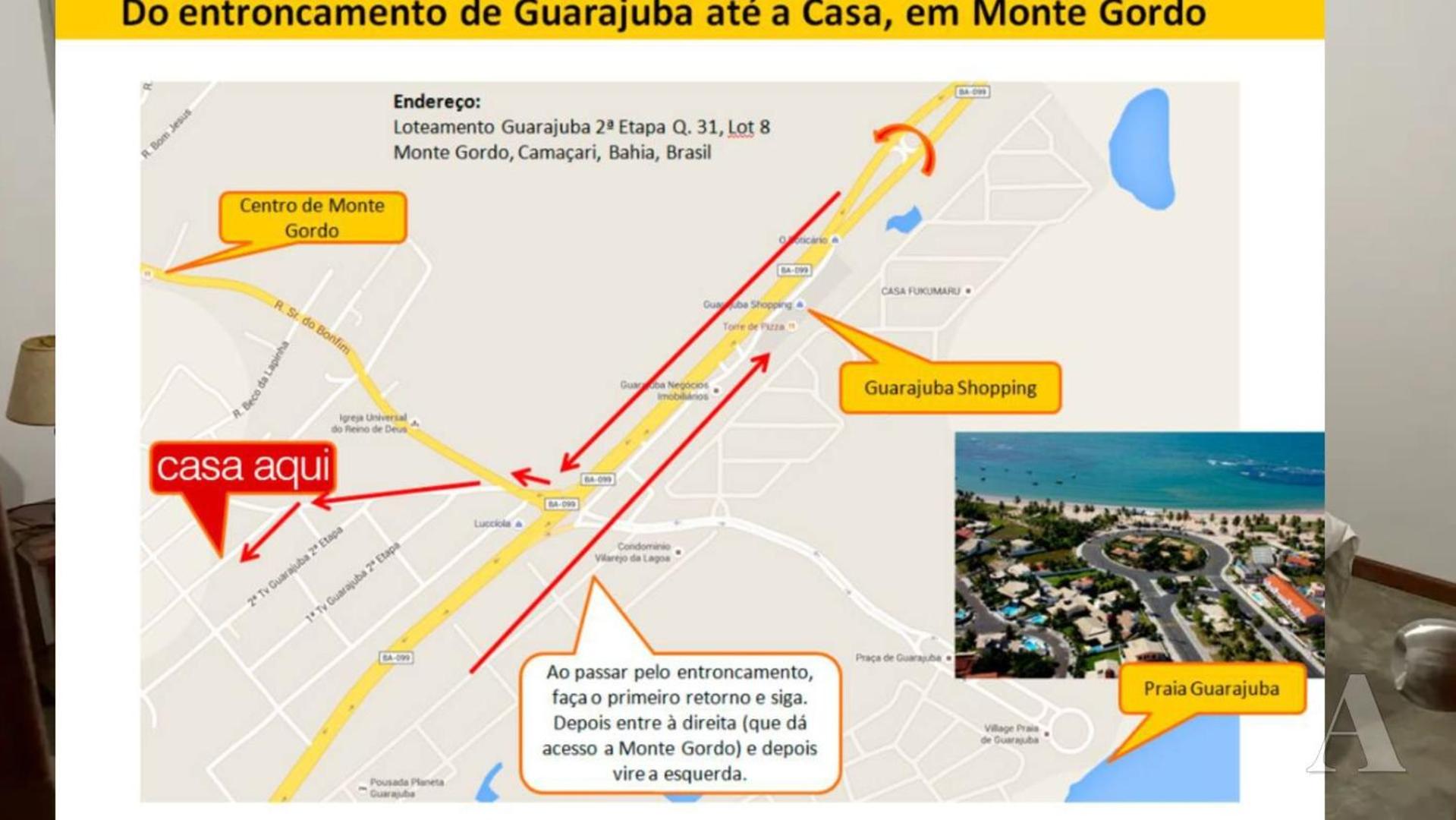 Casa 2 quartos 6 pessoas perto da praia Guarajuba - BA GJB02