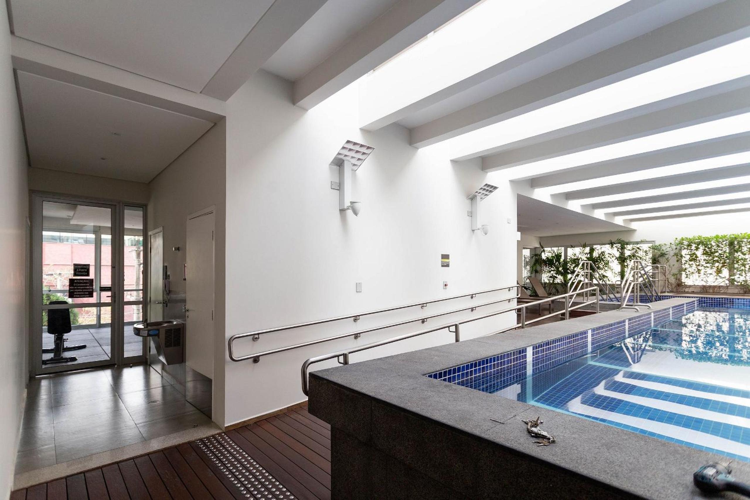 Modern studio with garage and balcony