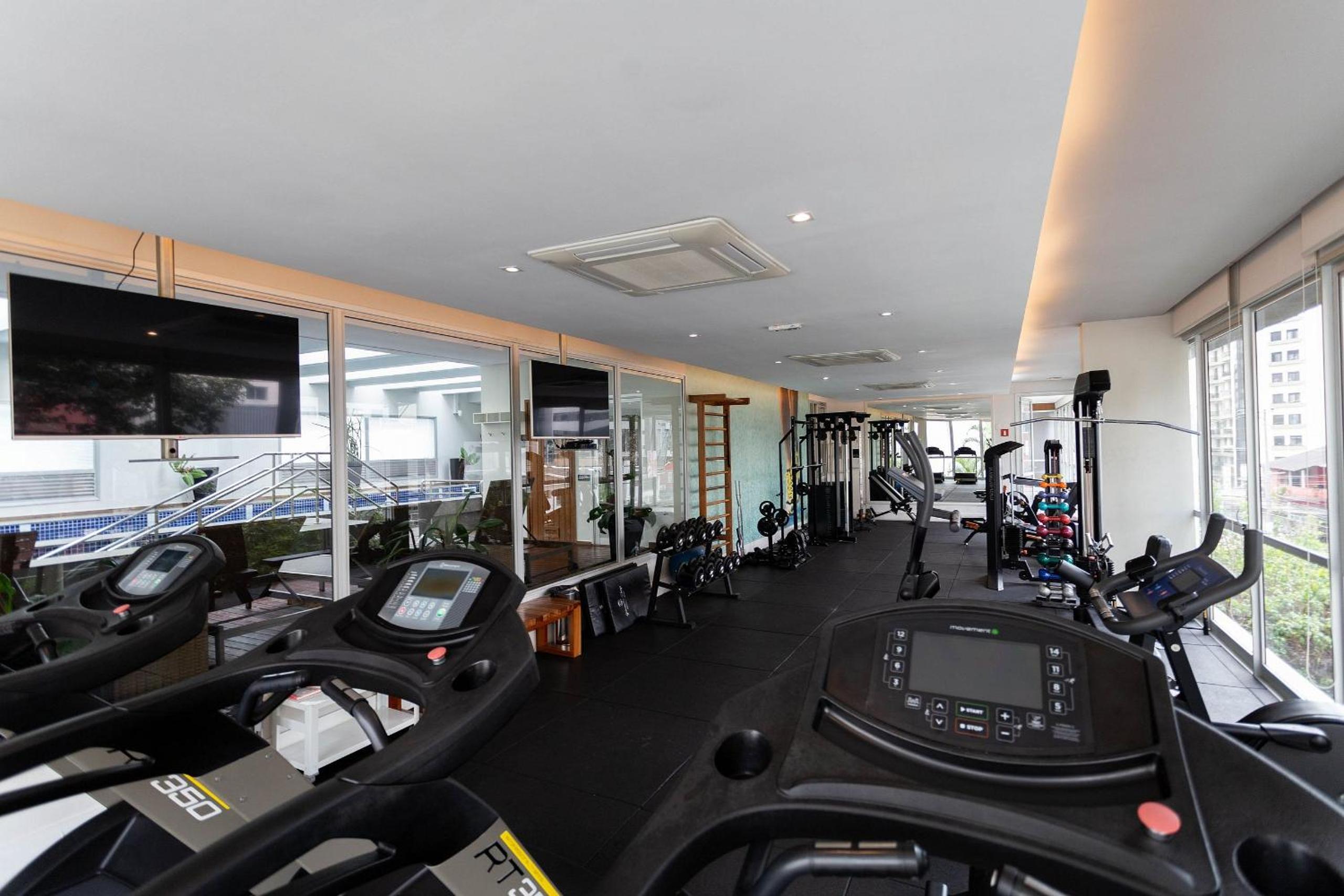 Modern studio with garage and balcony