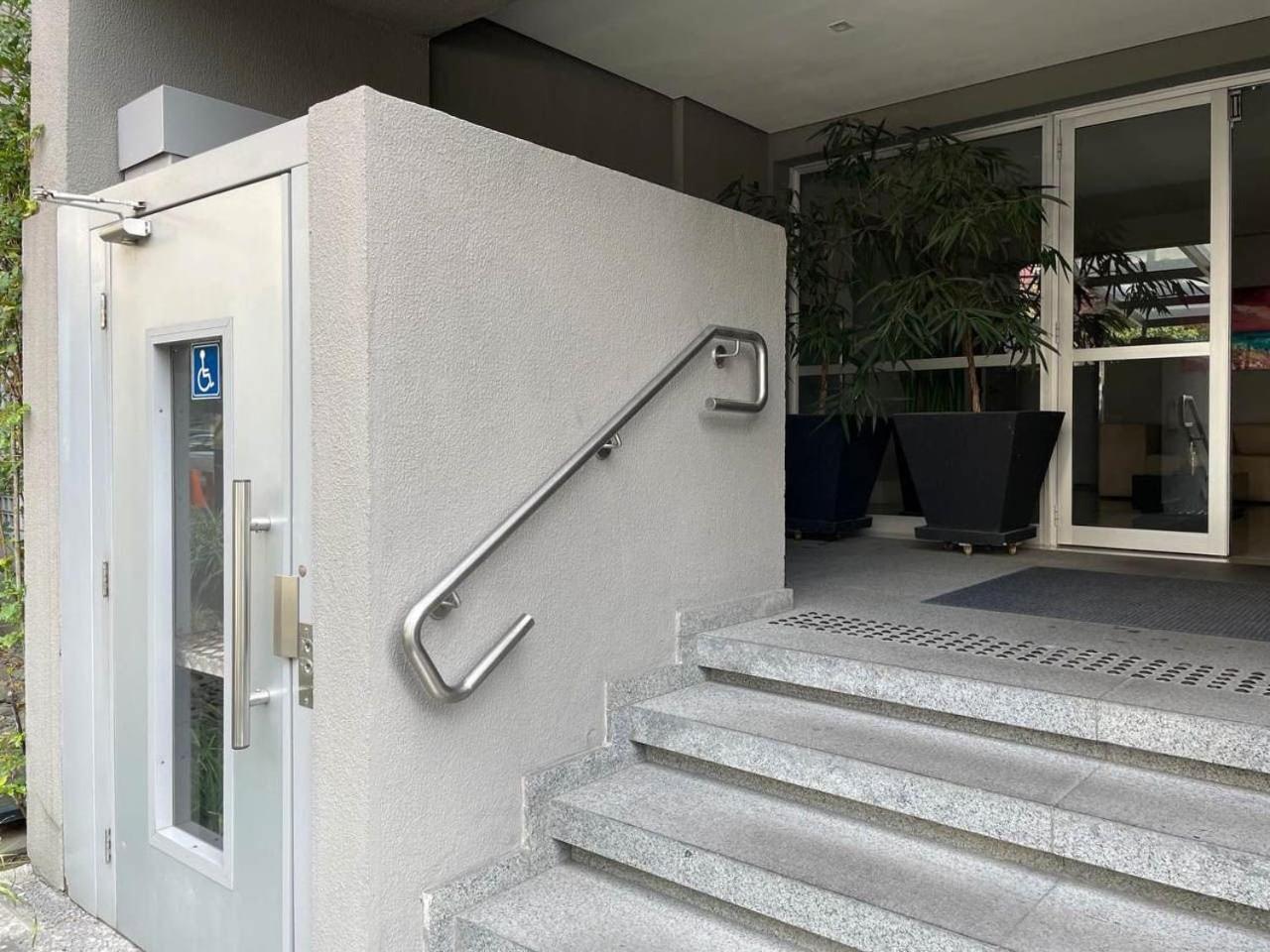 Modern studio with garage and balcony