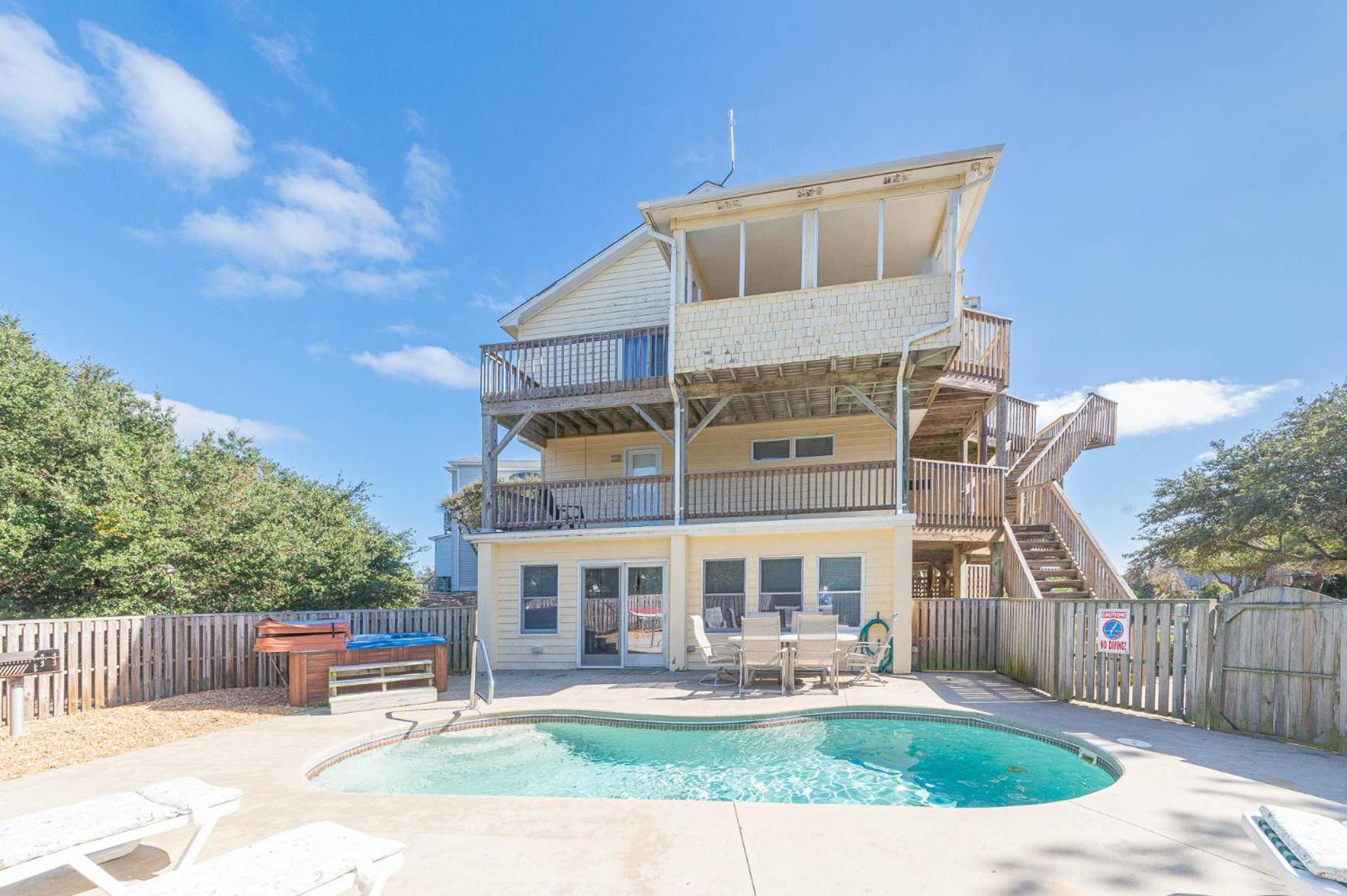 Climate Change - Duck, Sea Tern, Oceanside, 280 Yds to Beach, Pool, Hot Tub, Pets OK
