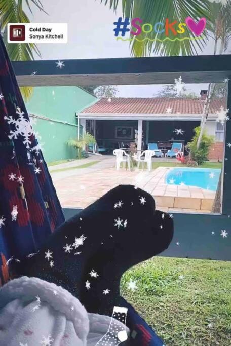 Chalé Flamingo com Piscina Casa inteira em Morretes