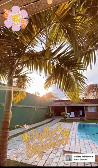 Chalé Flamingo com Piscina Casa inteira em Morretes