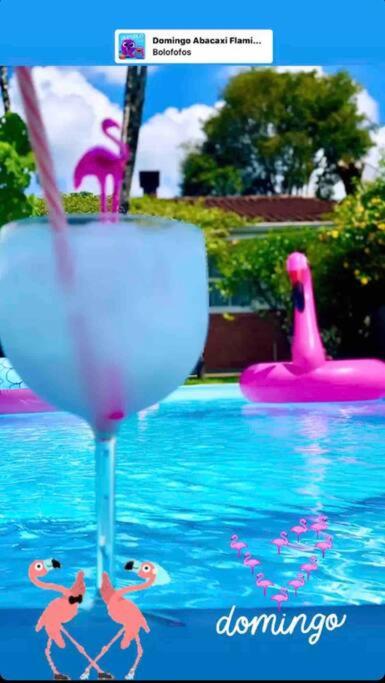 Chalé Flamingo com Piscina Casa inteira em Morretes
