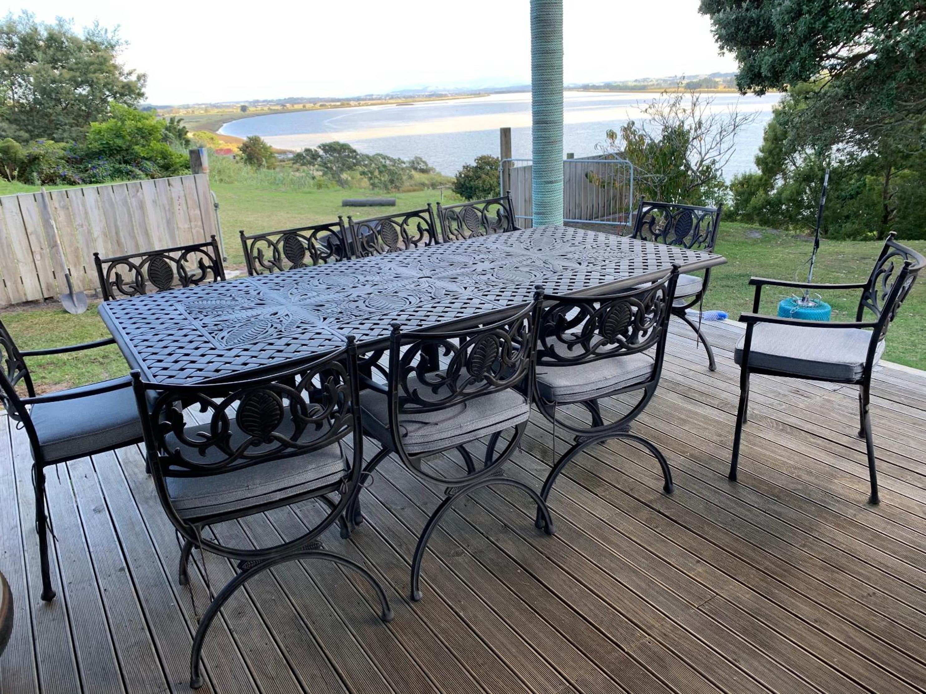 Large riverfront home with spa and stage view 4