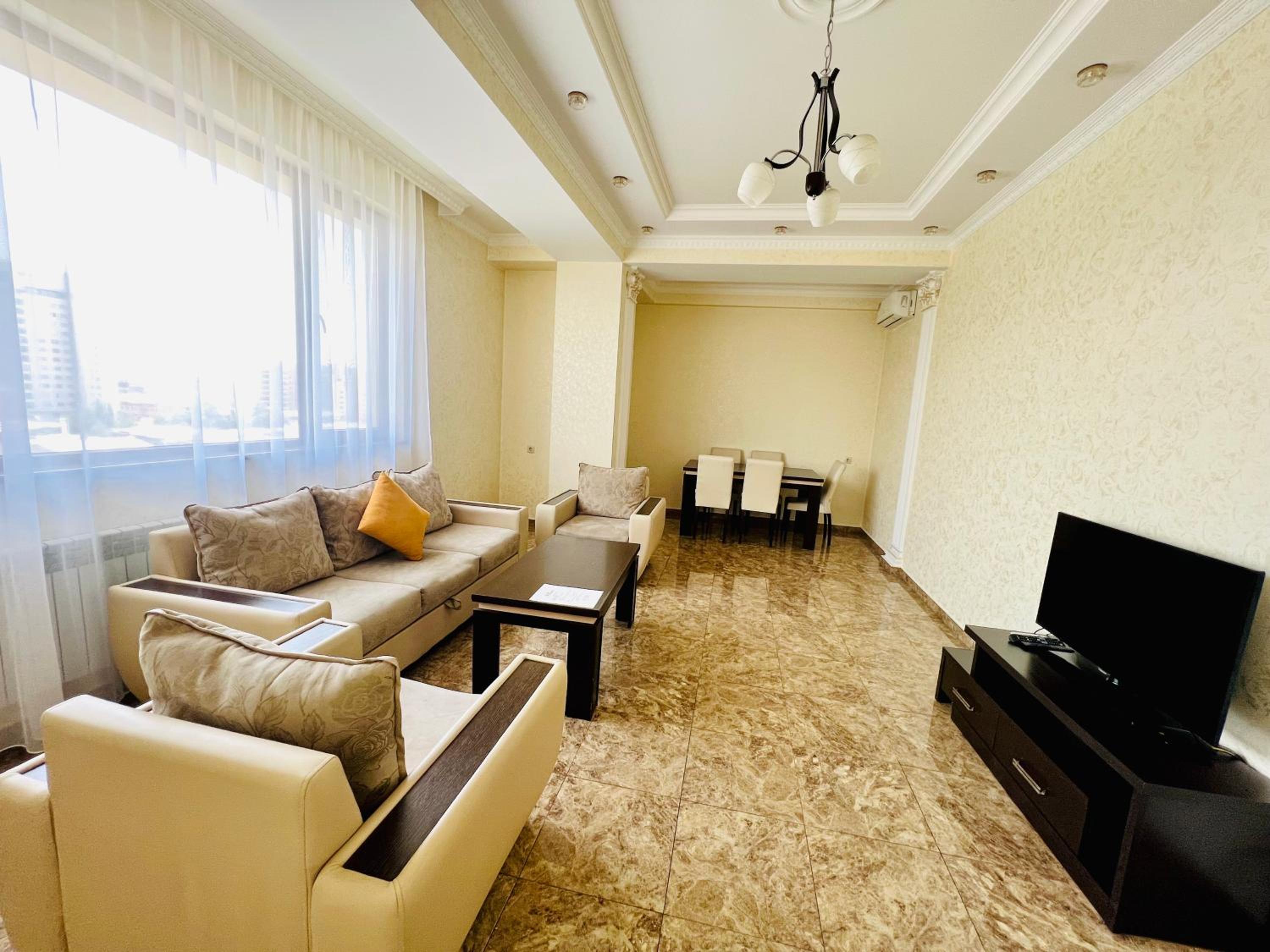 New Building Luxury and Large Apartment in Center with Balcony + Amazing View, Near Opera & Norther Avenue