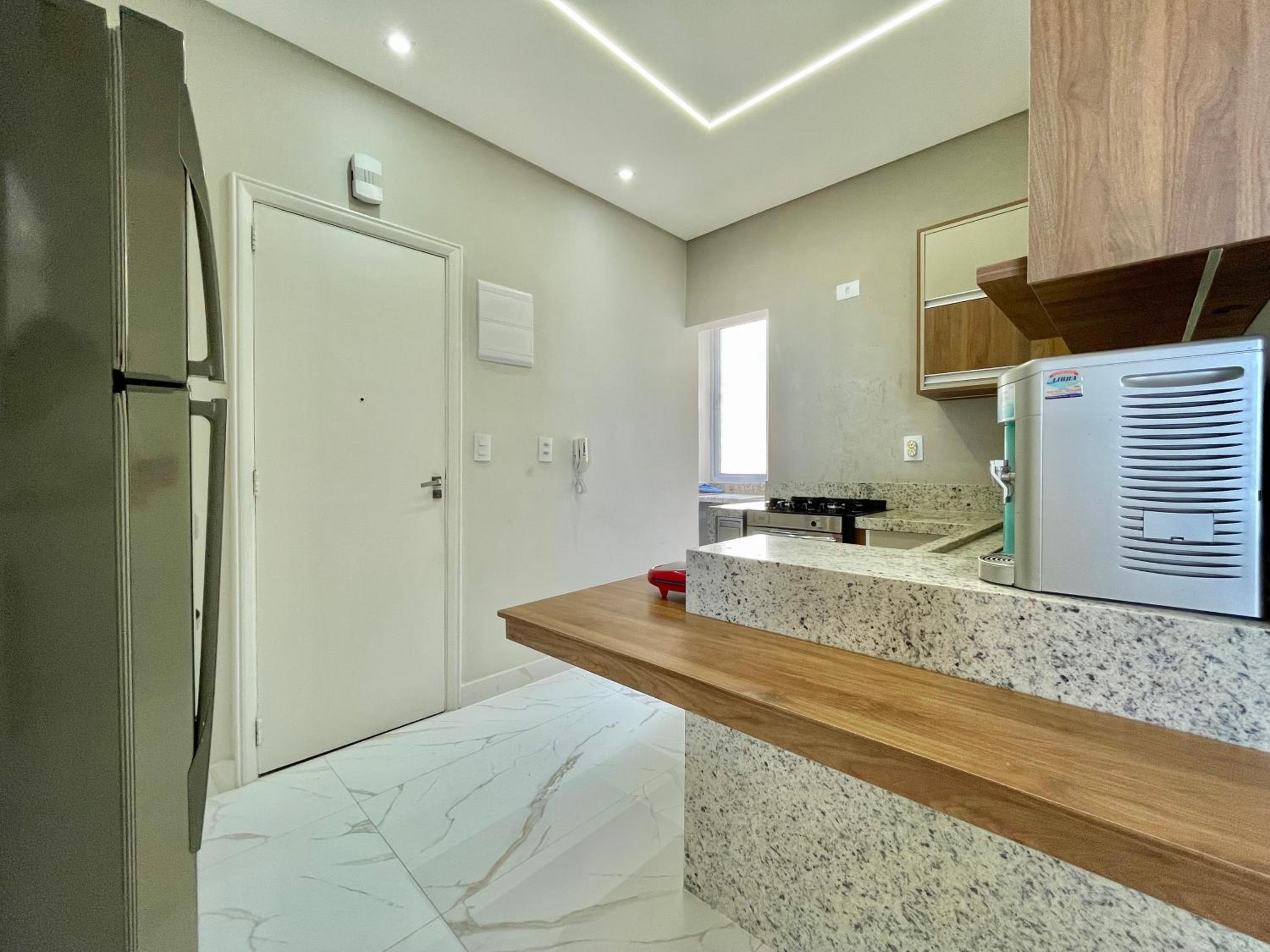 Frente mar en Guarujá — kitchen