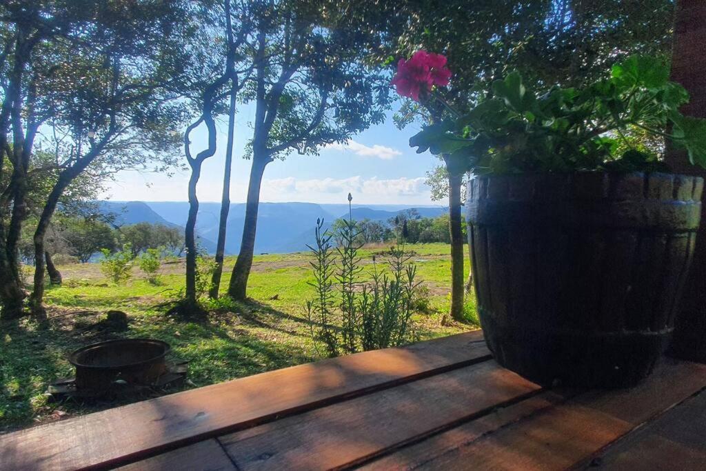 Cabana no alto do morro