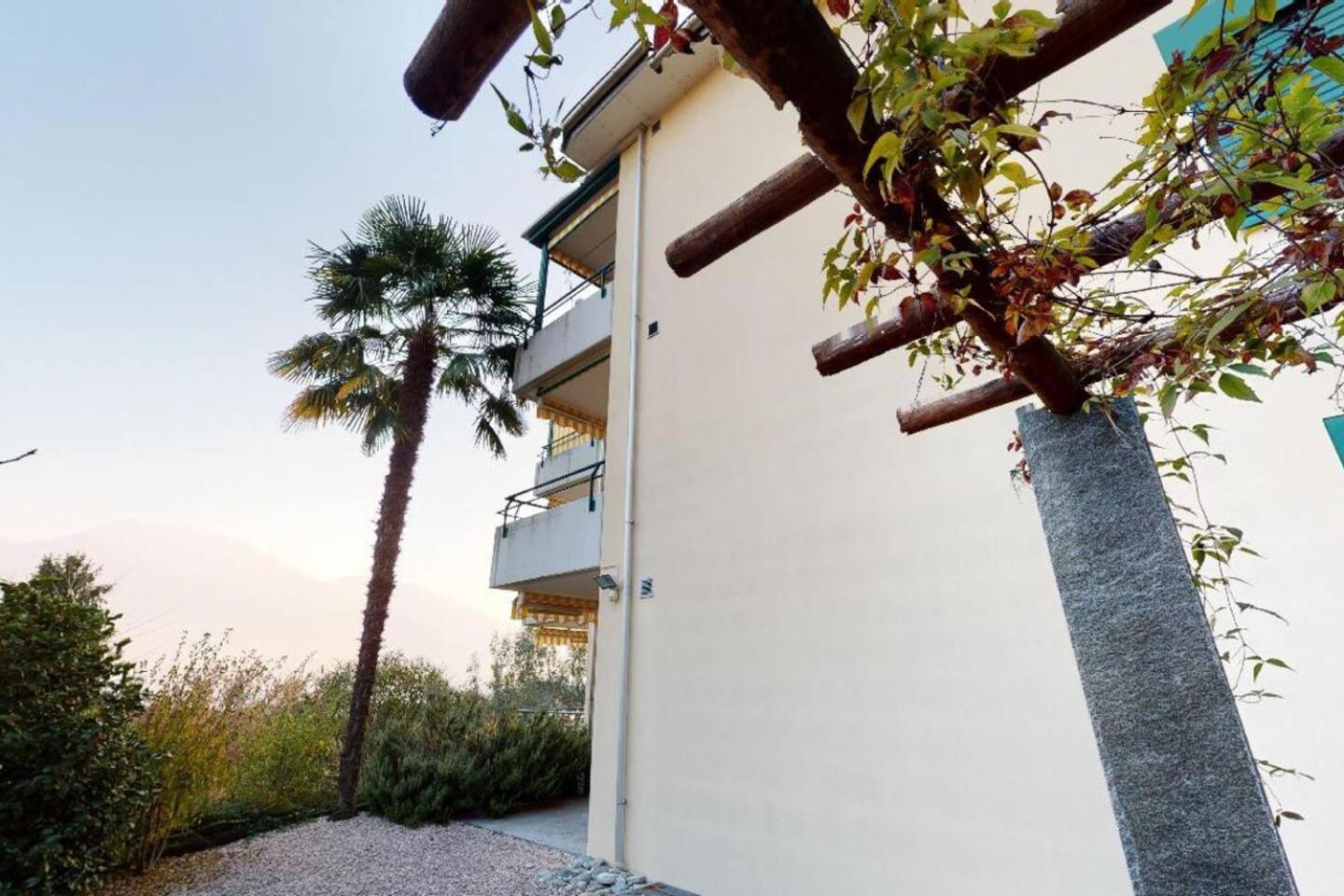 Casa delle Vigne: Giardino, pergola e vista lago