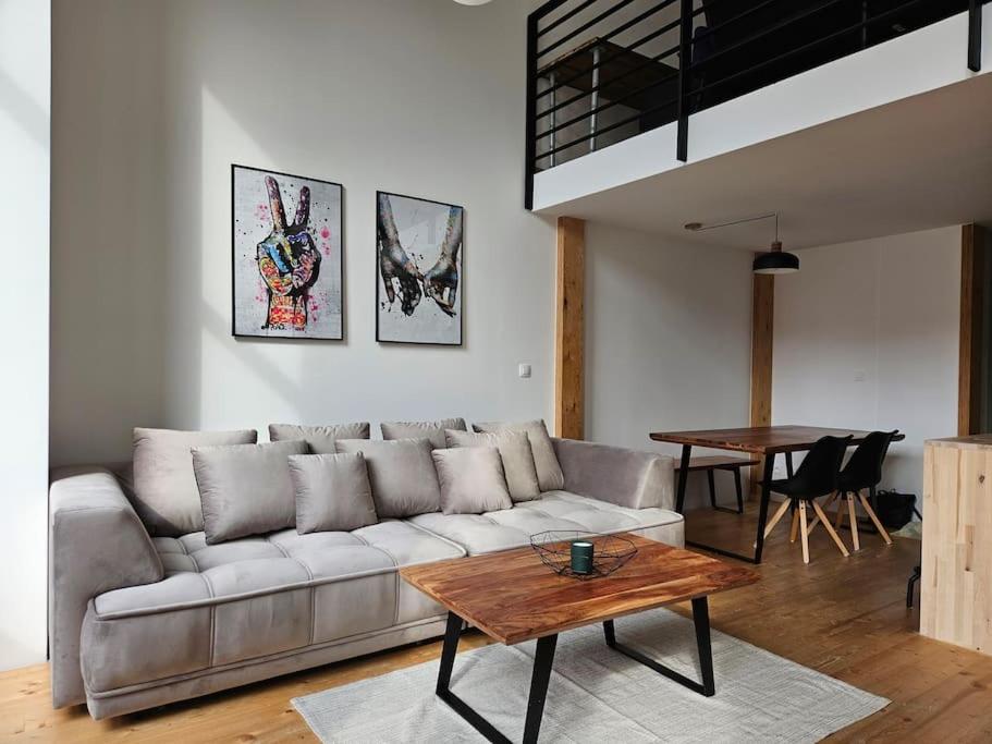 spacious modern LOFT, 2 bedrooms, 95m2, free parking view 3