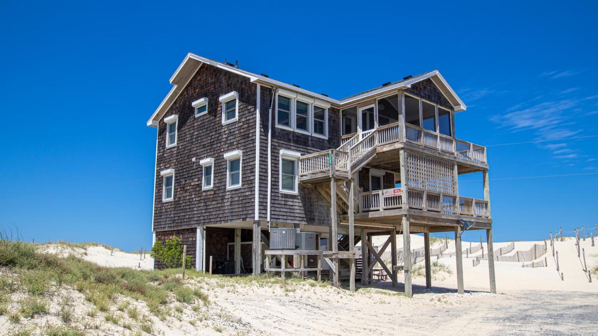 OCEANFRONT, 4-wheel drive area, Wild Horses, Ocean Views! 4x1662, Dolphin Watch view 2
