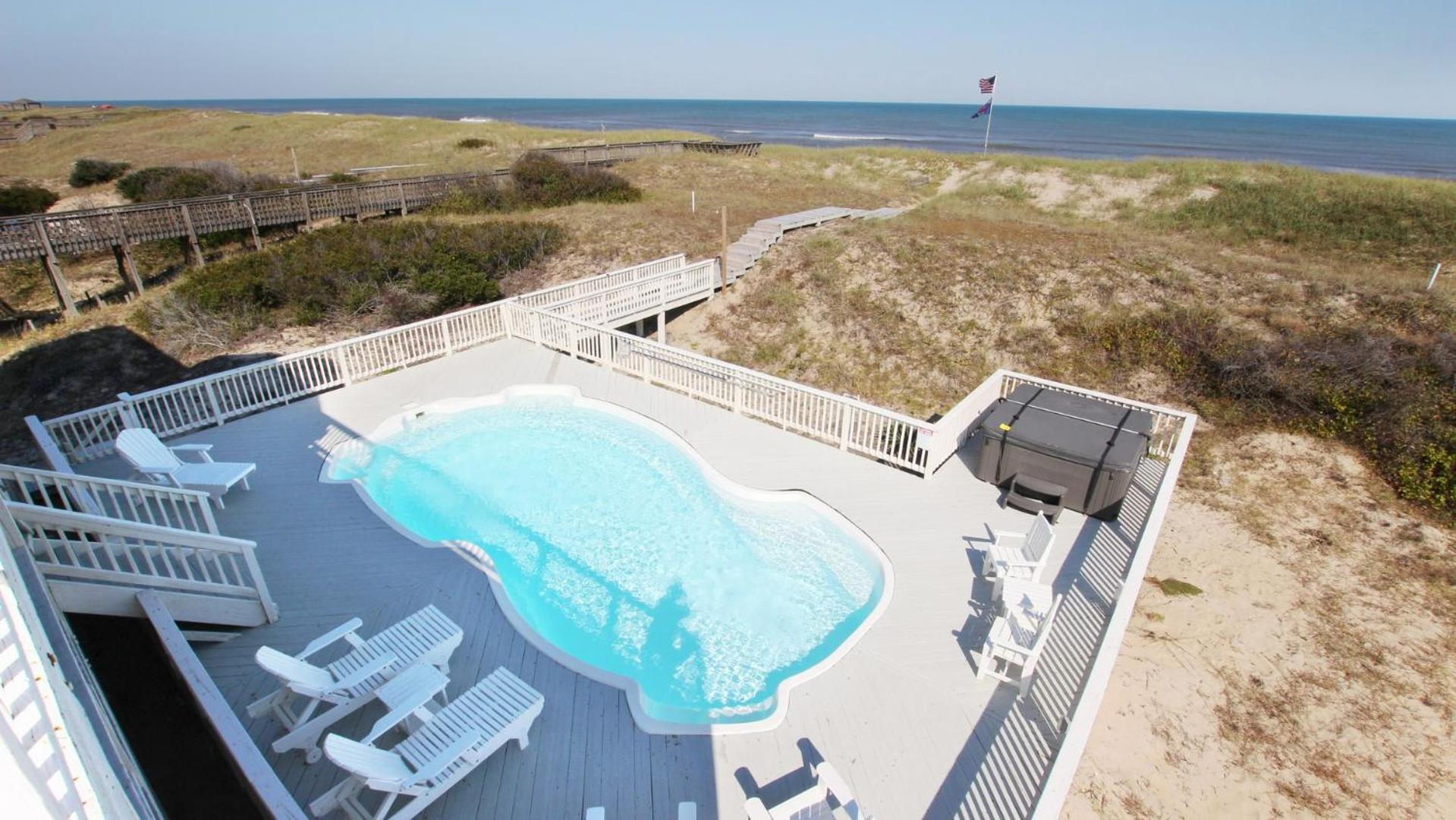 4x2263, Salty Sea Era- Oceanfront, Ocean Views, Private Pool, Wild Horses view 2