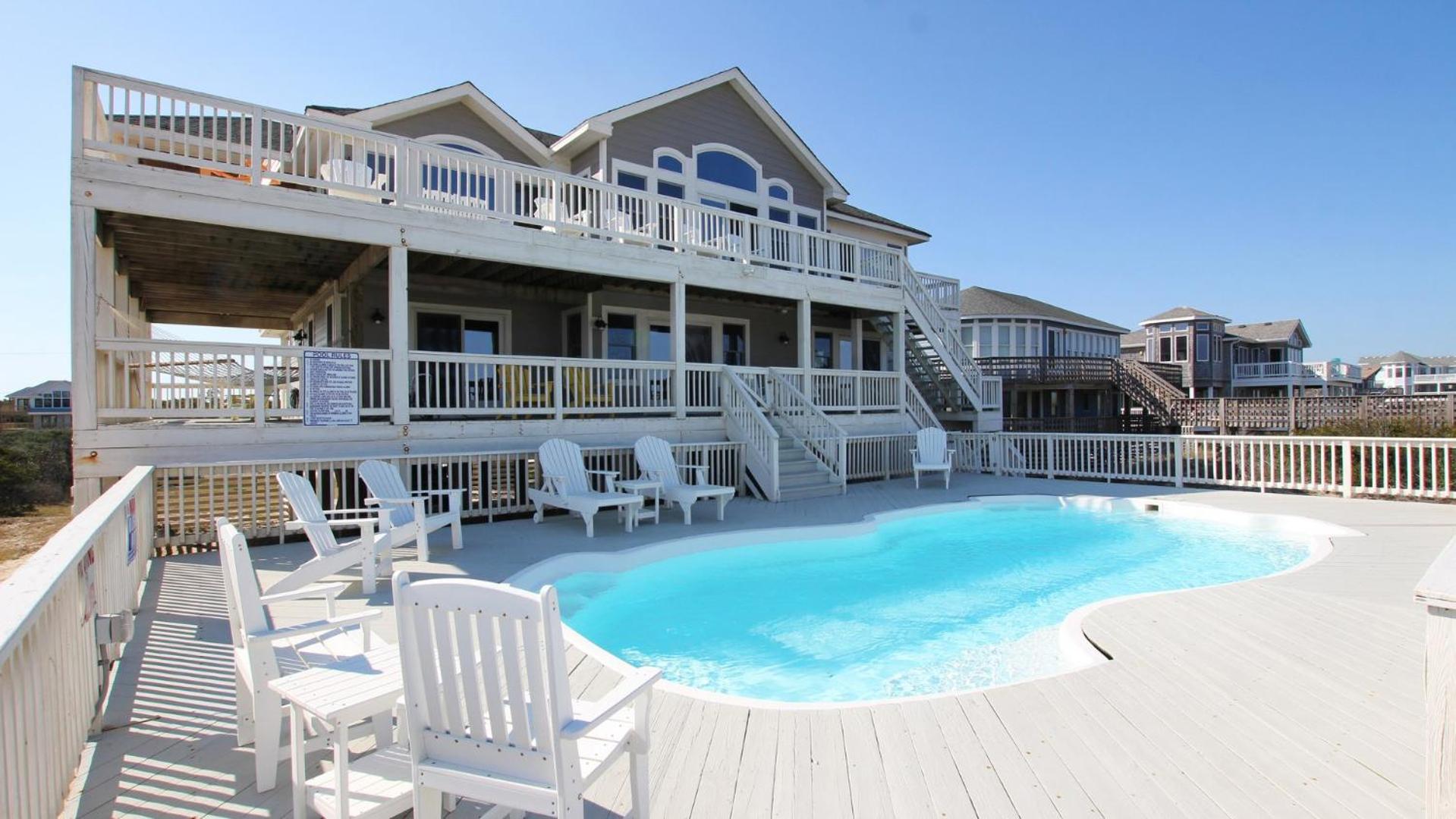 4x2263, Salty Sea Era- Oceanfront, Ocean Views, Private Pool, Wild Horses view 3