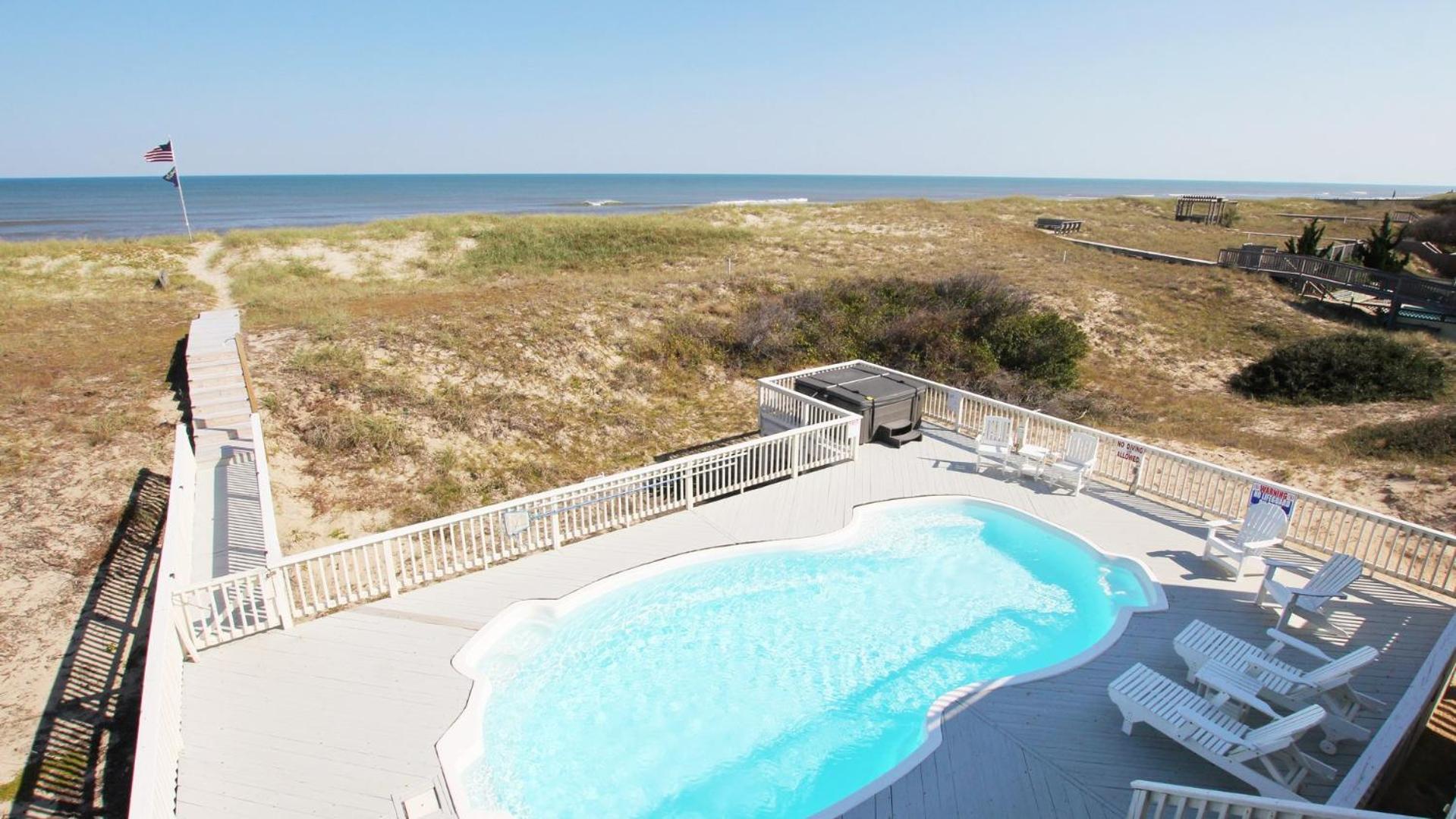 4x2263, Salty Sea Era- Oceanfront, Ocean Views, Private Pool, Wild Horses view 4