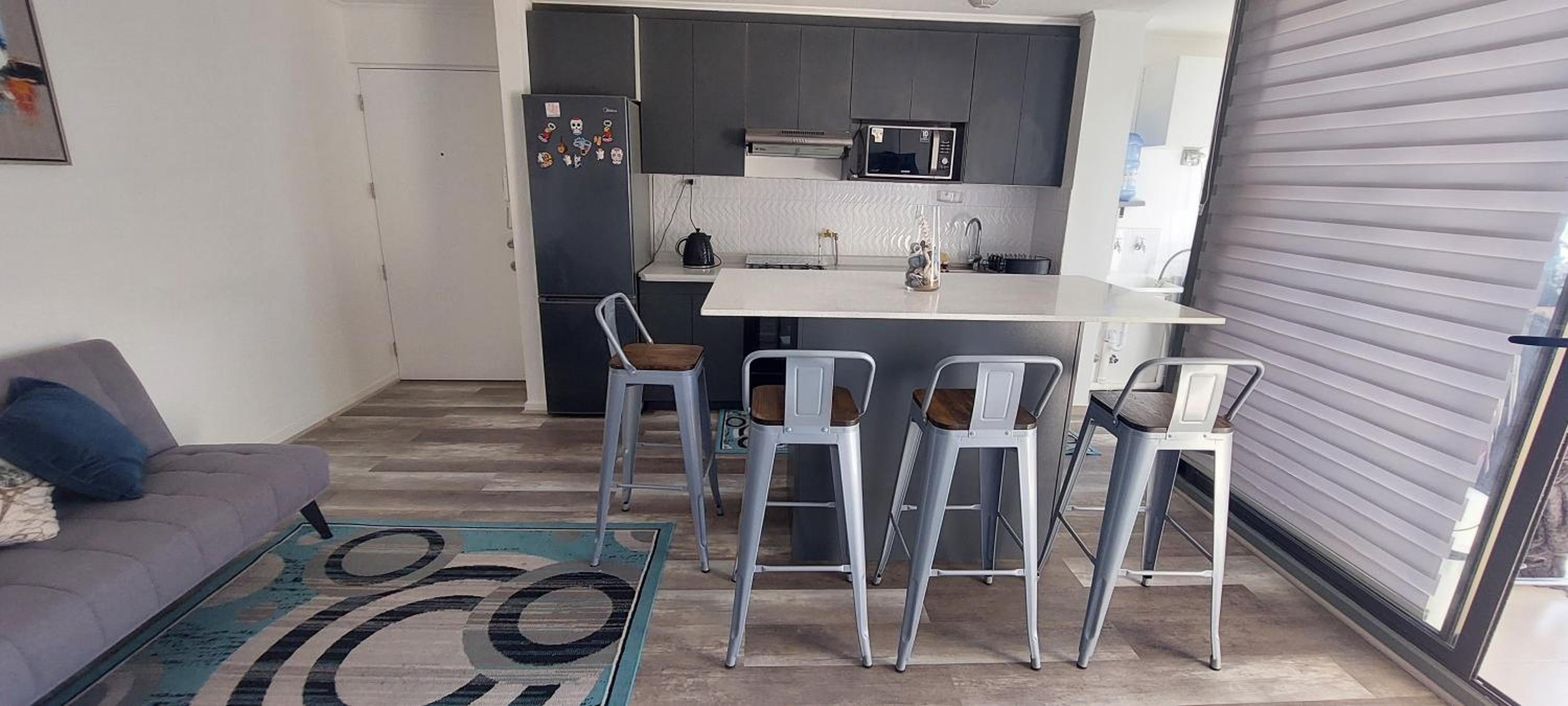 Departamento full equipado con vista al mar
