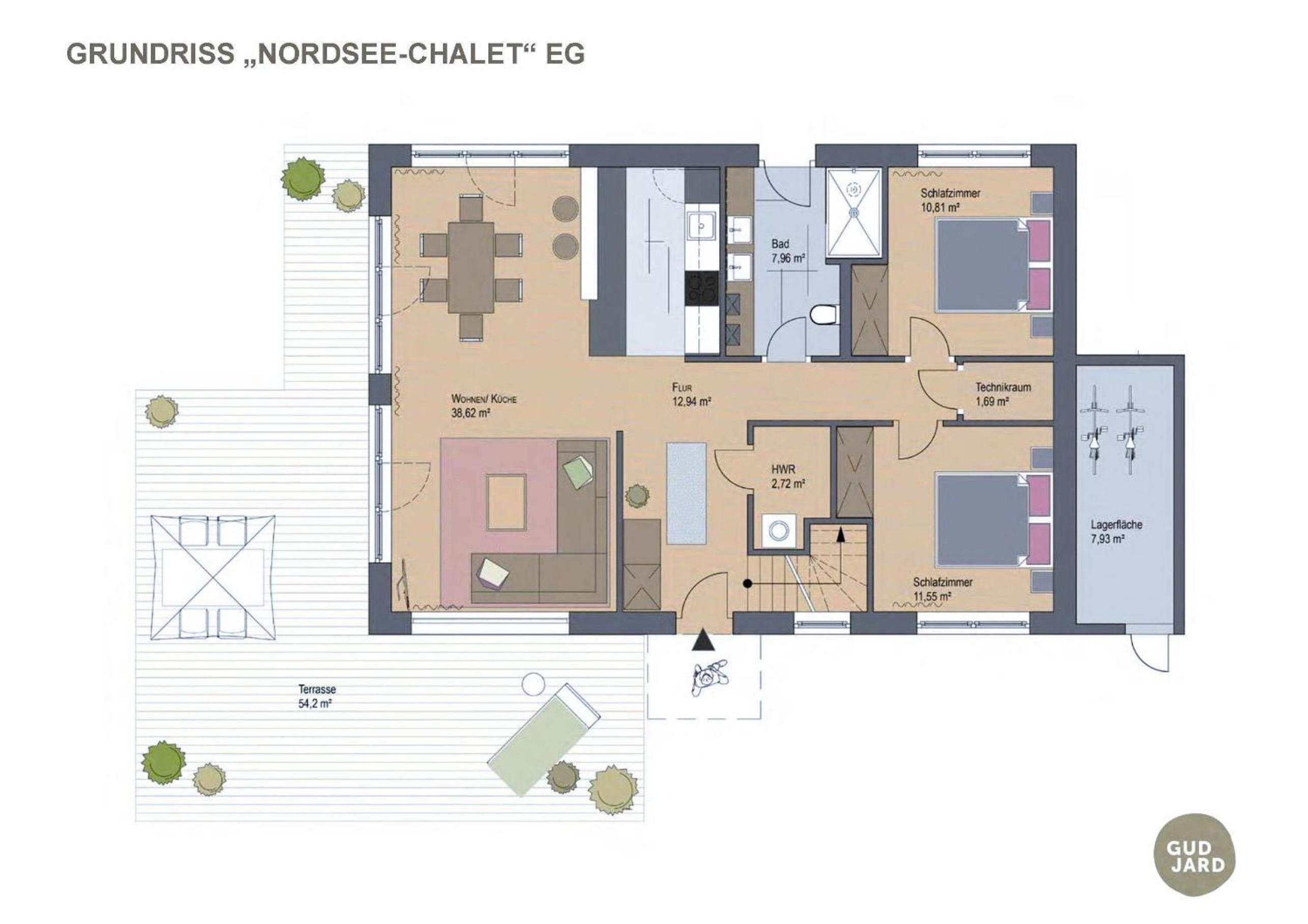 Gud Jard Chalet Nr 18 - Design-Ferienhaus mit exklusiver Ausstattung