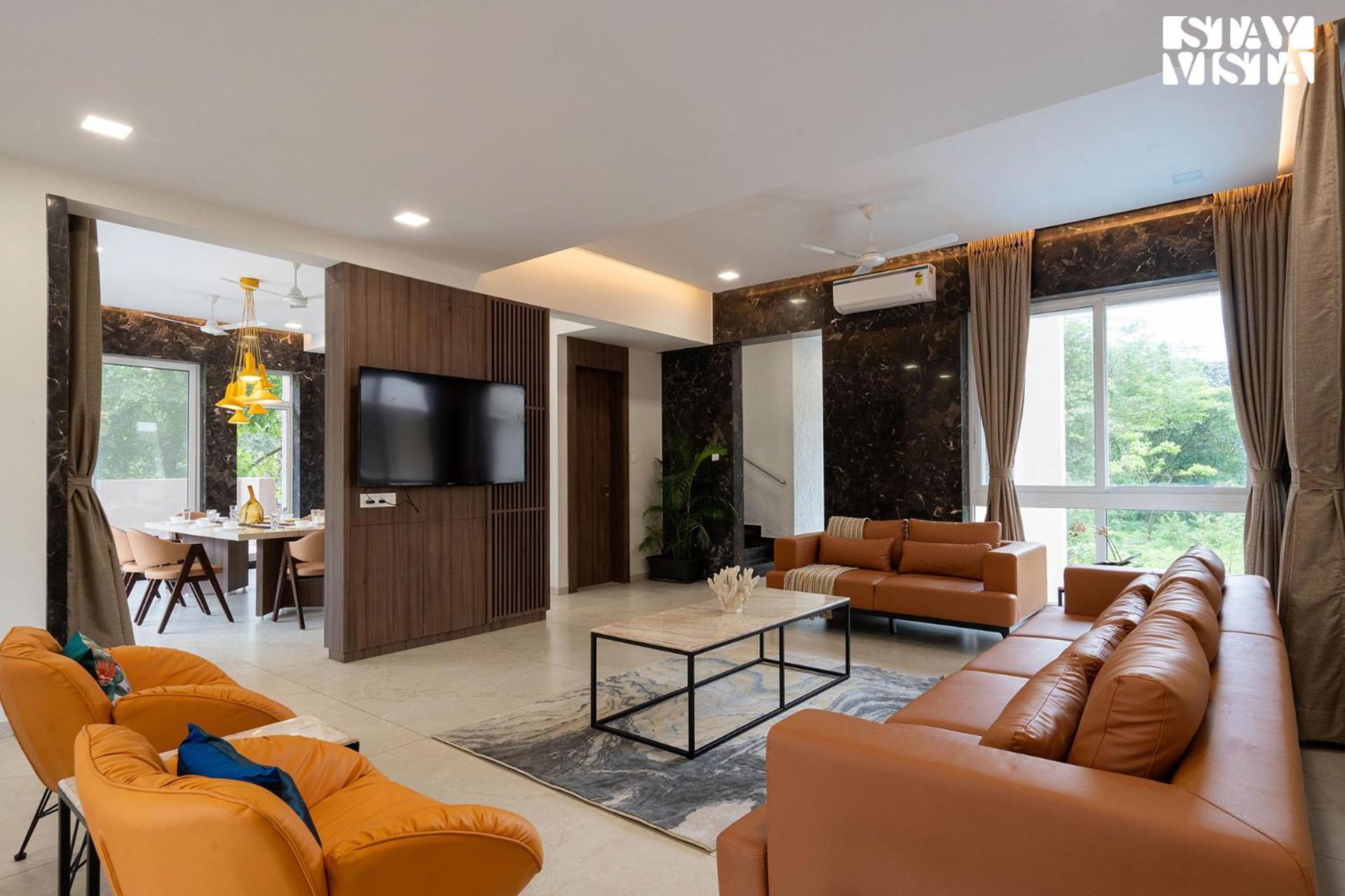StayVista's Rosso with Outdoor Pool, Theatre-Disc Room & Games Room view 4
