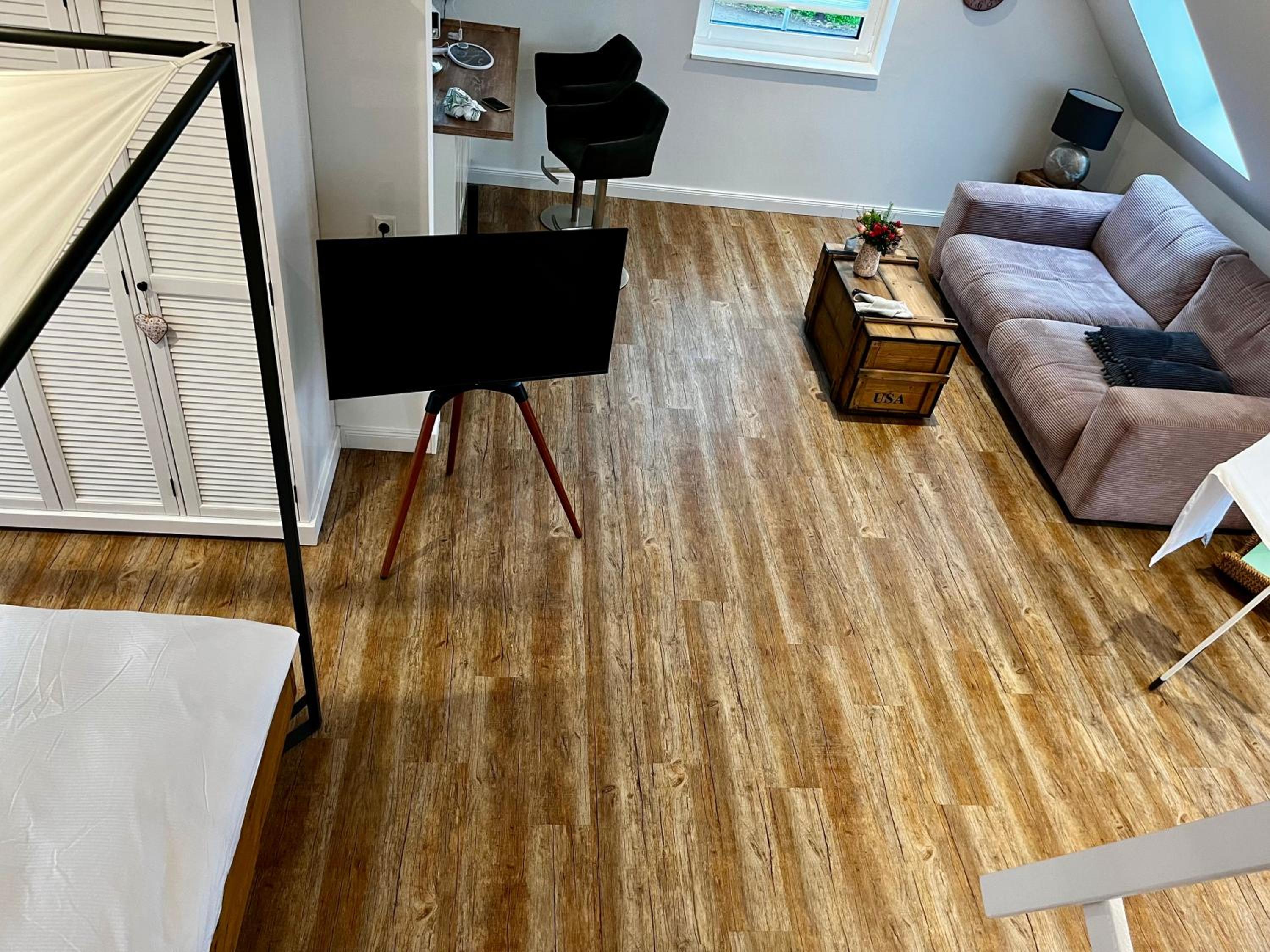 Muggelhuus das Loft mit Elbdeichblick im Alten Land und mit Wallbox