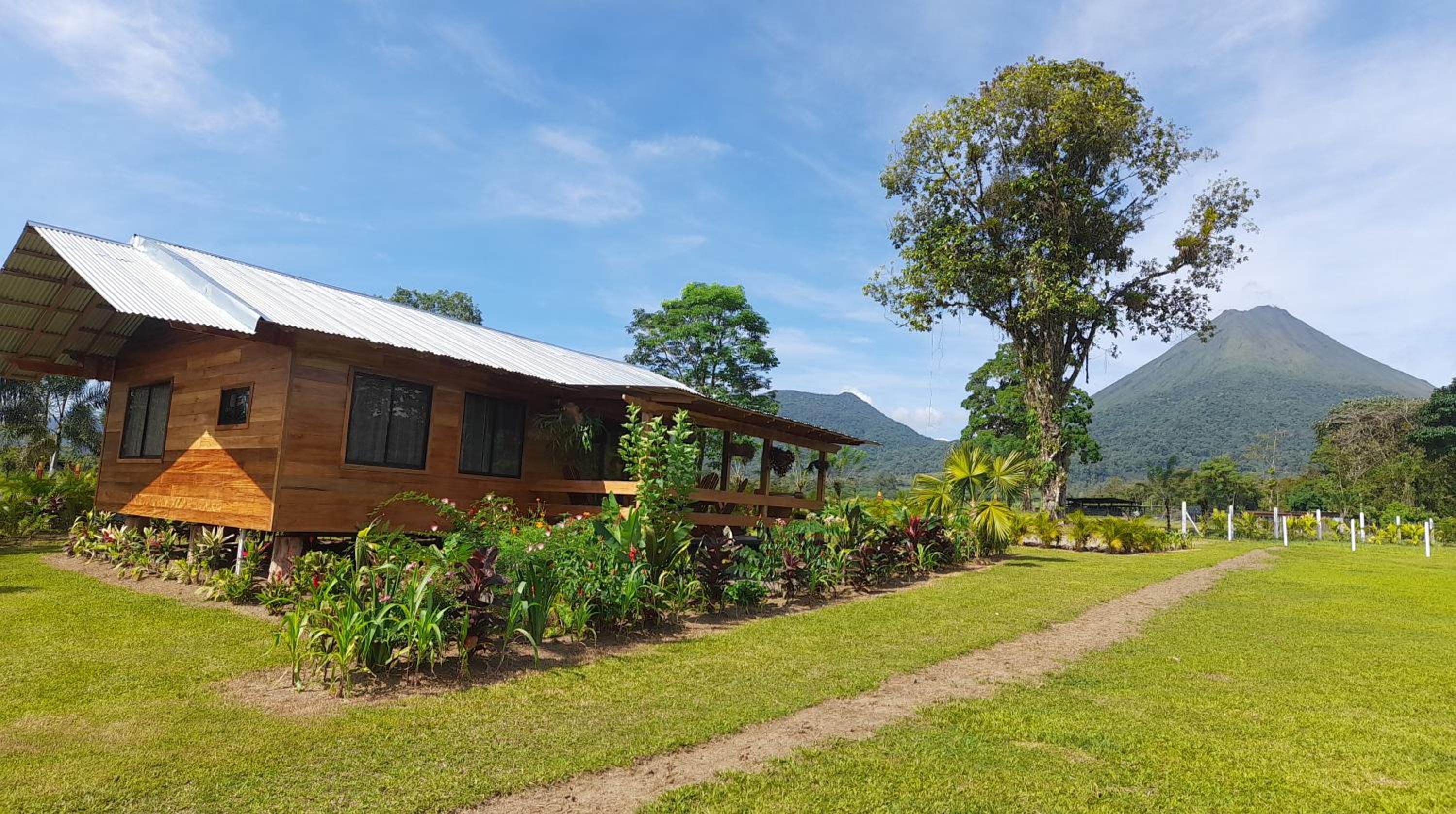 Casa con vista al volcán Arenal