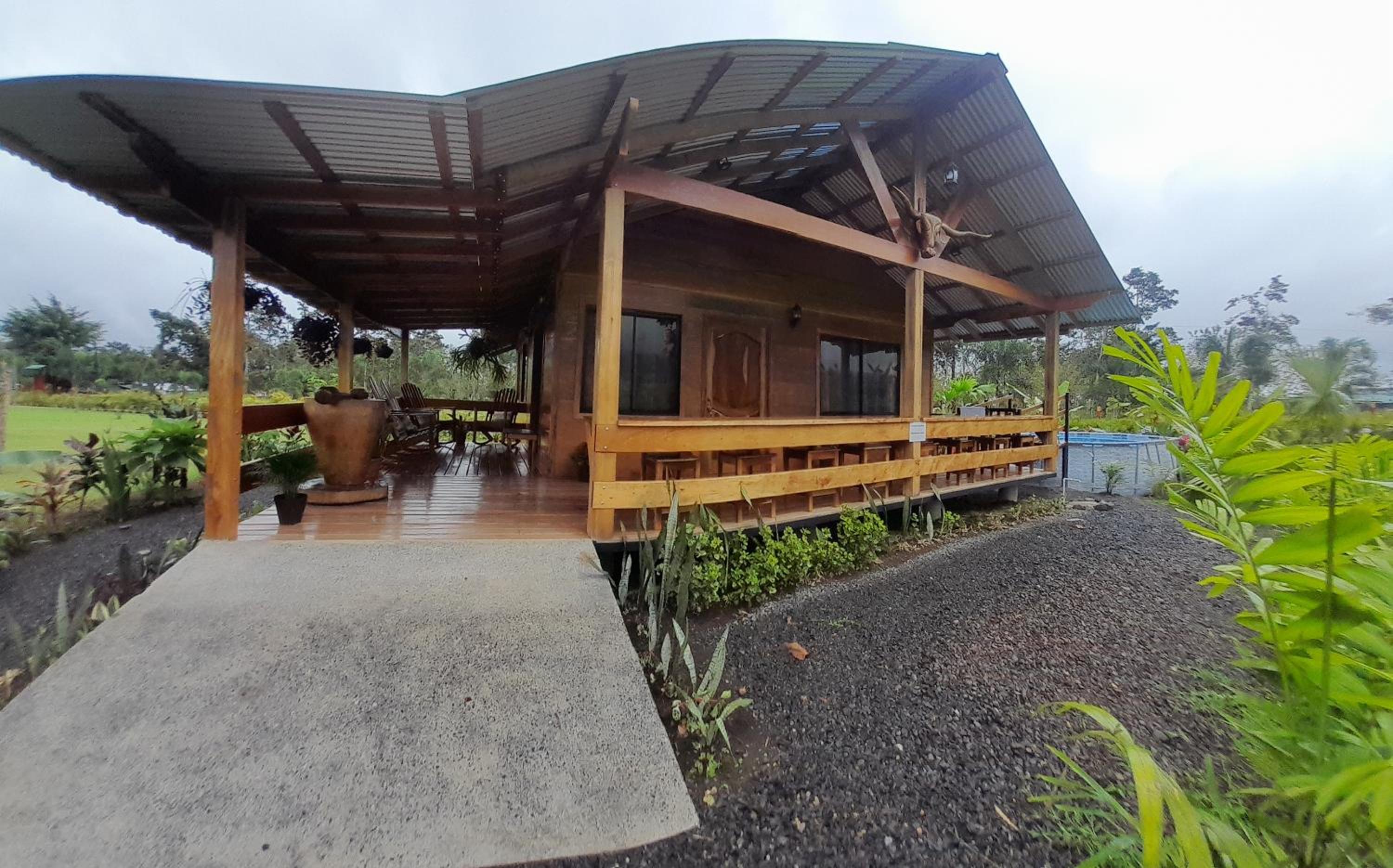 Casa con vista al volcán Arenal