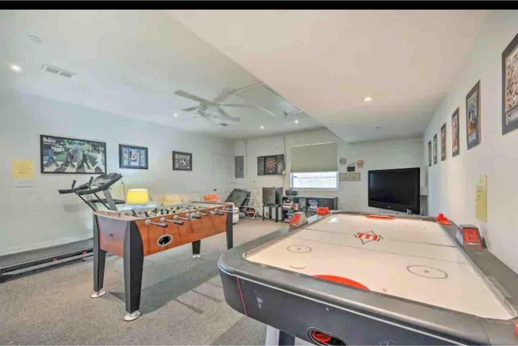 heated pool, spa and game room