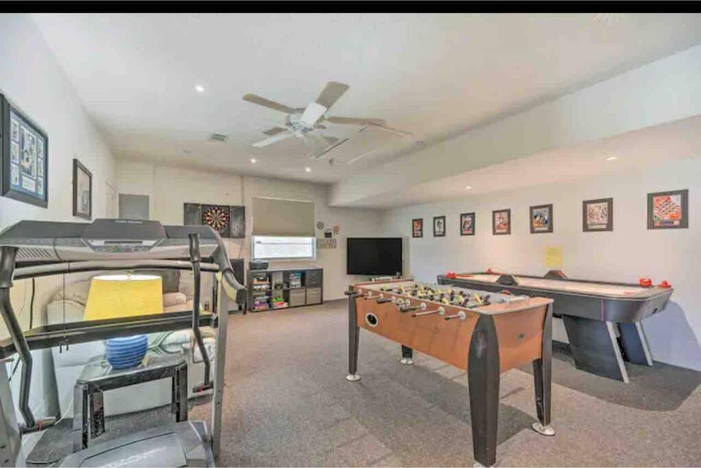 heated pool, spa and game room