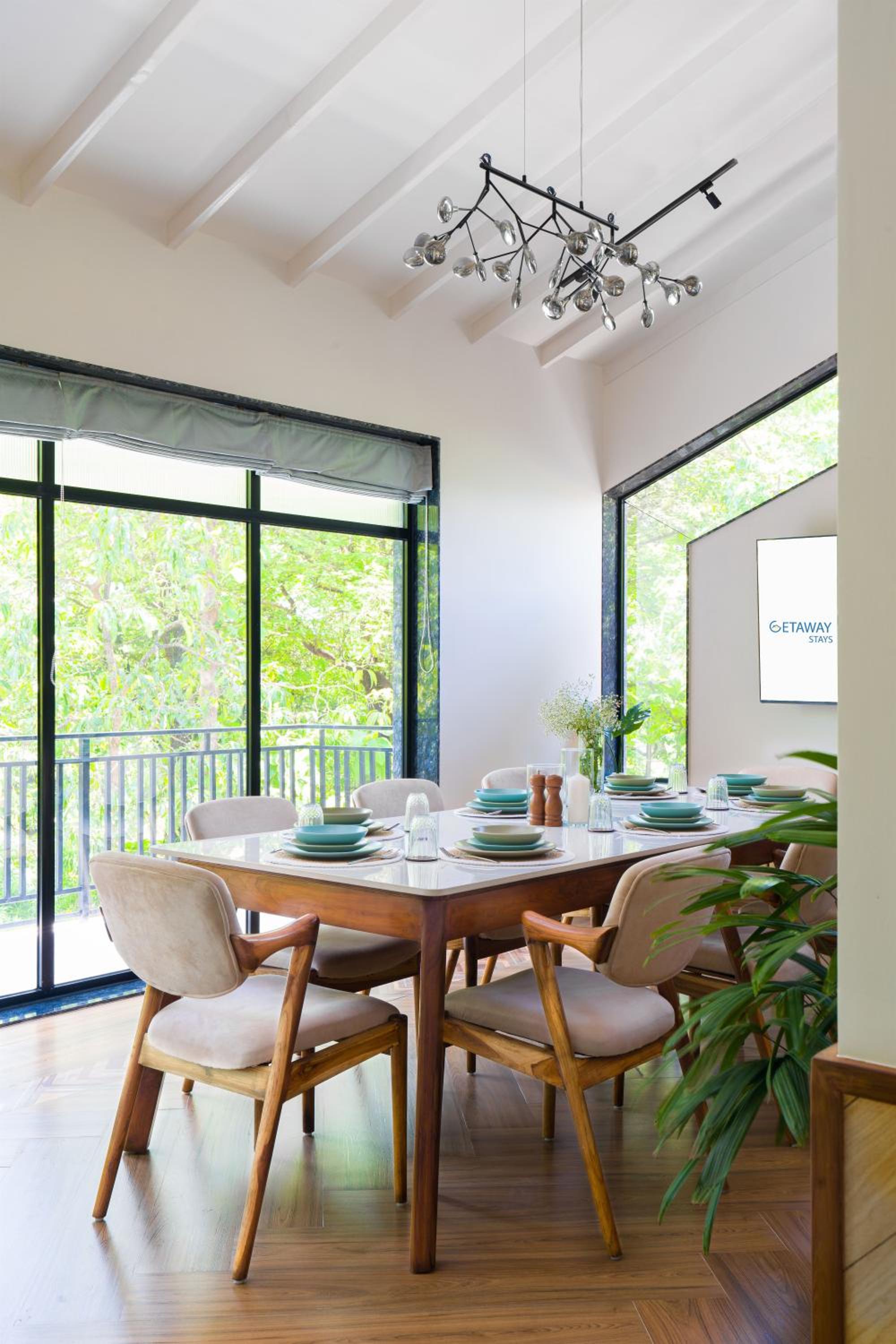 SaffronStays Arabella - 4BR bohemian pool villa with sunken lounge, foosball, PS4 & mango orchard views in Alibaug