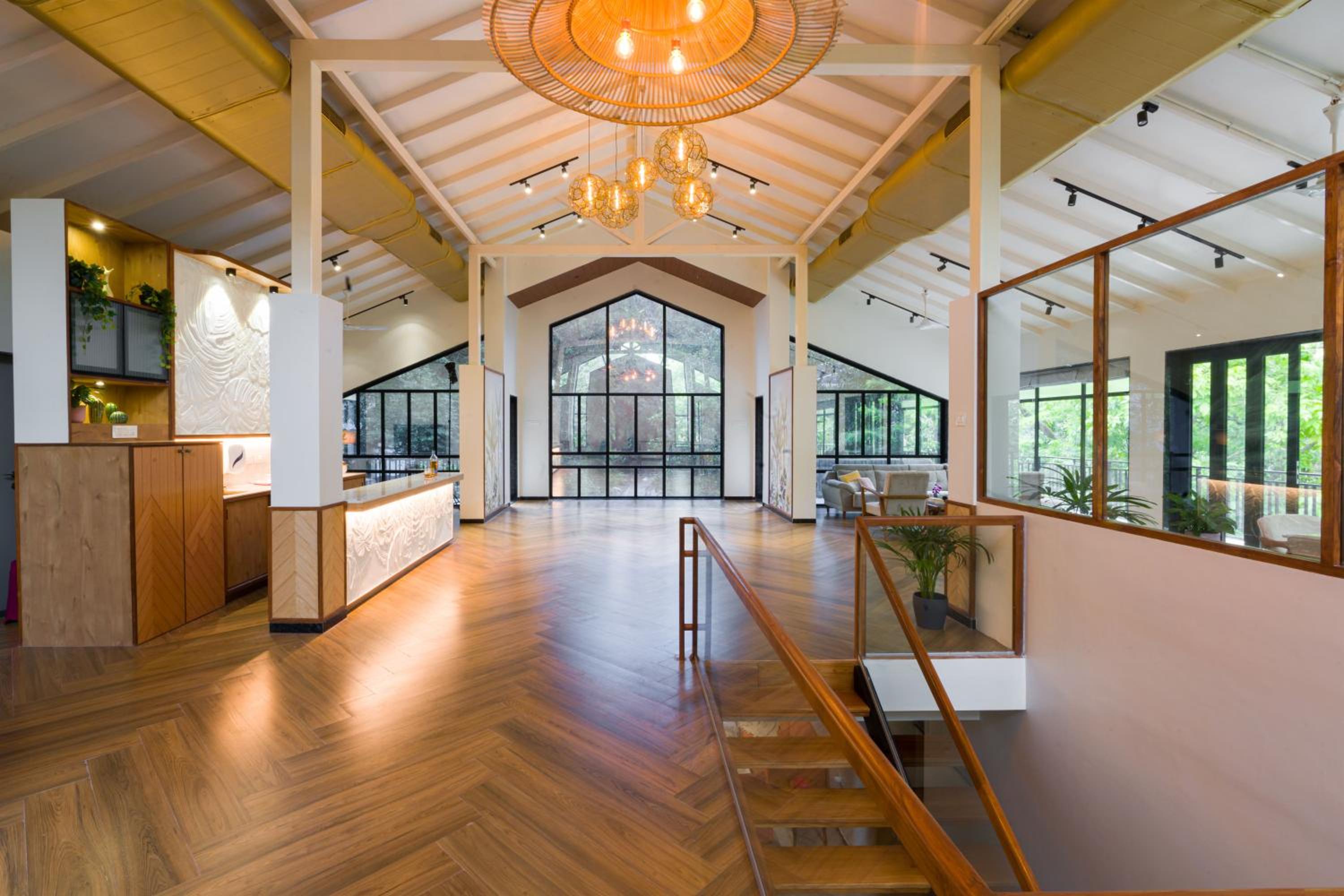 SaffronStays Arabella - 4BR bohemian pool villa with sunken lounge, foosball, PS4 & mango orchard views in Alibaug