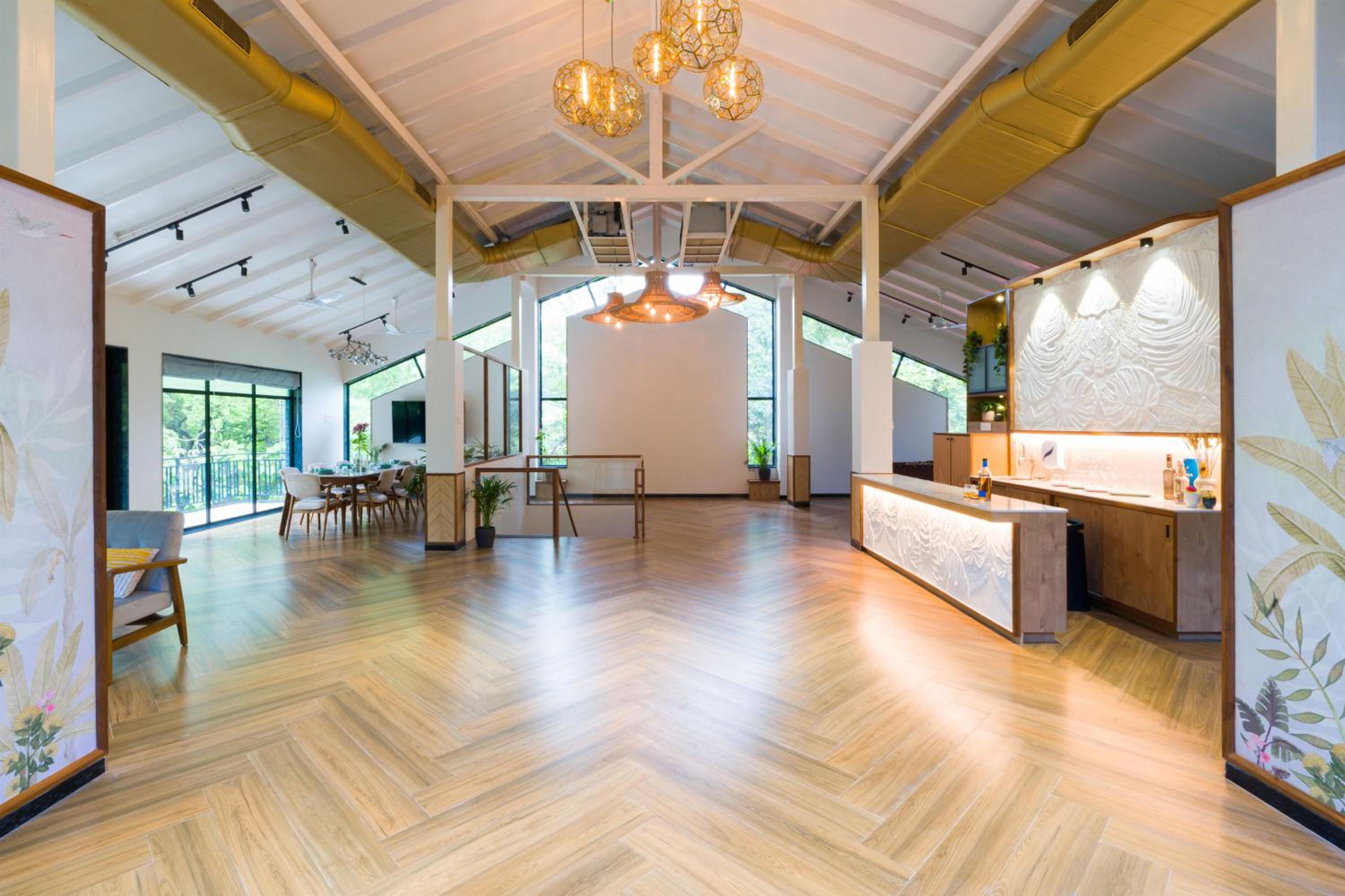 SaffronStays Arabella - 4BR bohemian pool villa with sunken lounge, foosball, PS4 & mango orchard views in Alibaug
