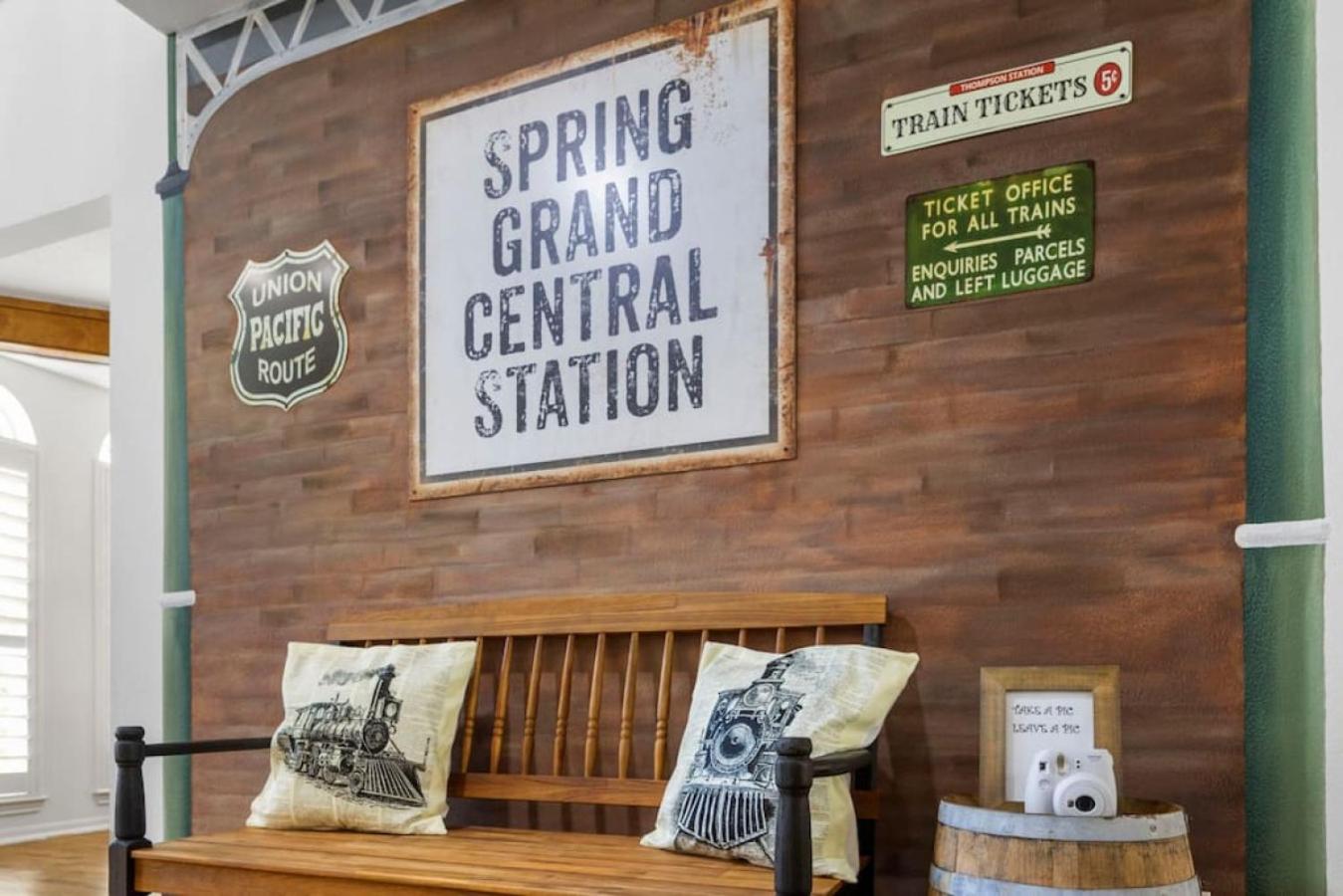 Spring TX 5BR Train Theme Heated Pool Hot Tub EV Ready Sleeps 16 view 5